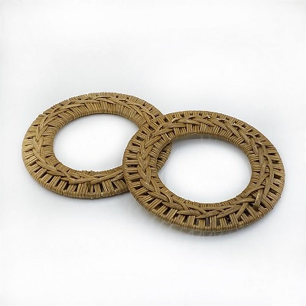 YUVARLAK İŞLEMELİ ÇANTA SAPI Kahverengi