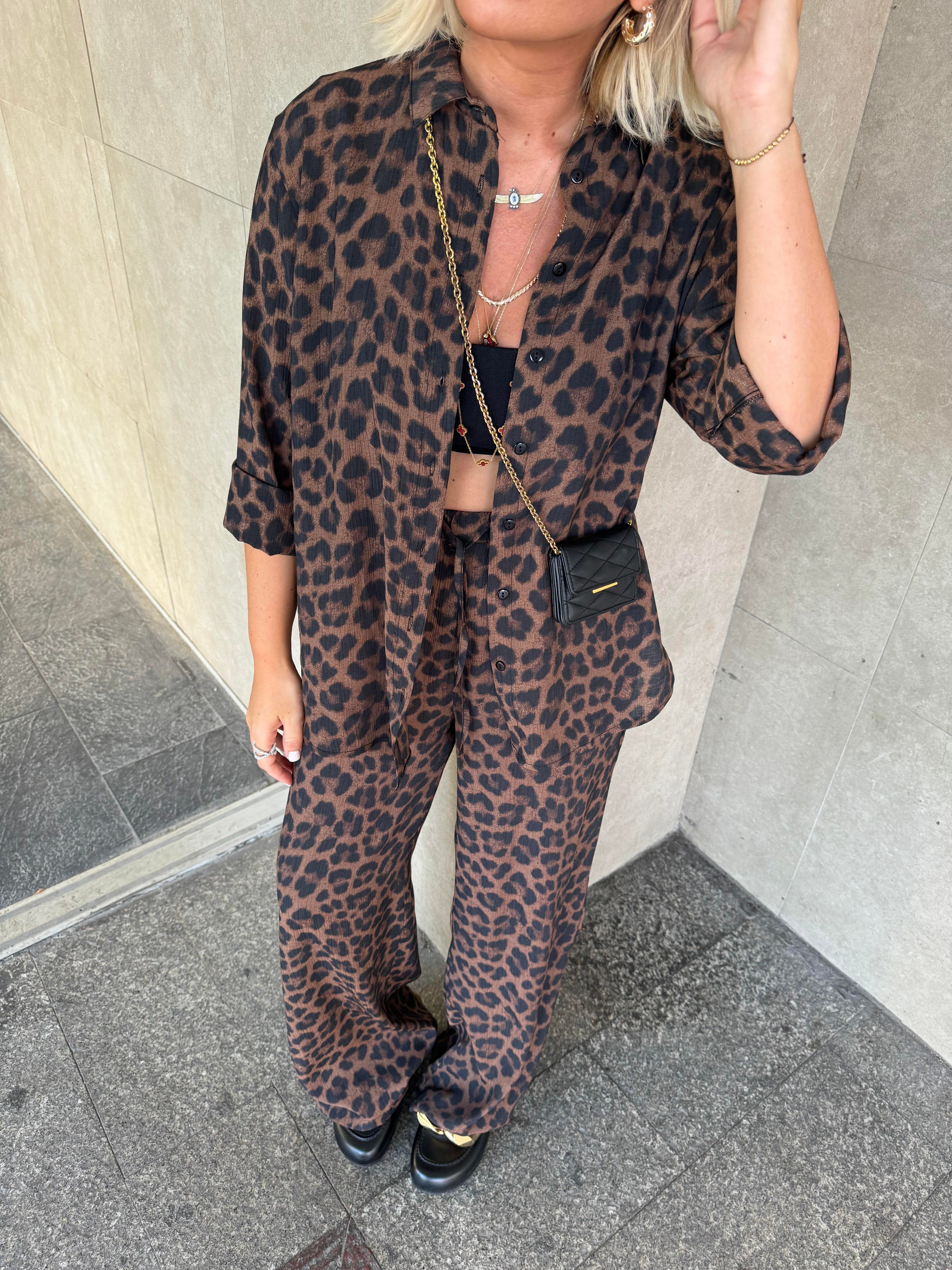 Gömlek & Pantolon , Leopar Takım