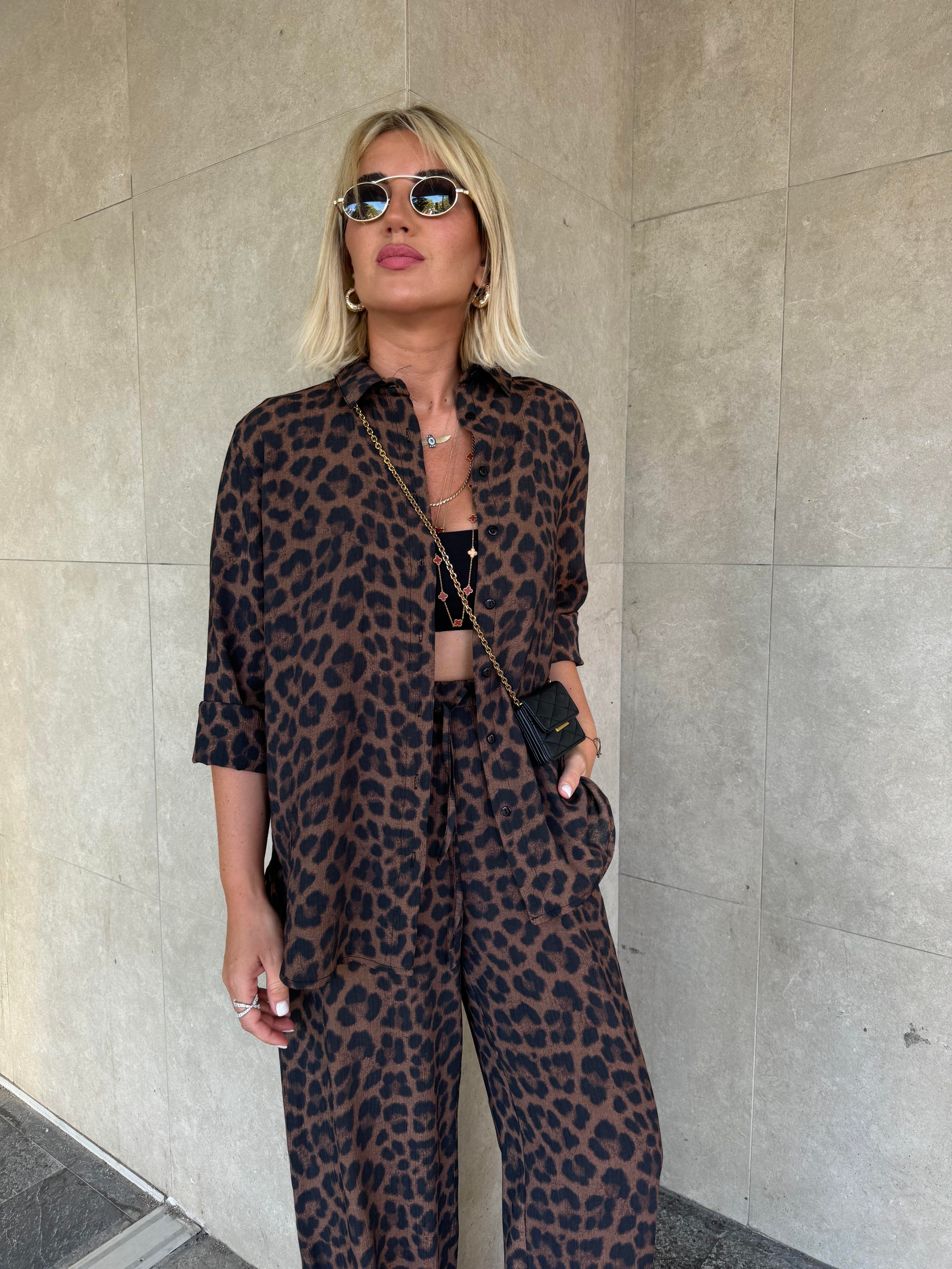 Gömlek & Pantolon , Leopar Takım