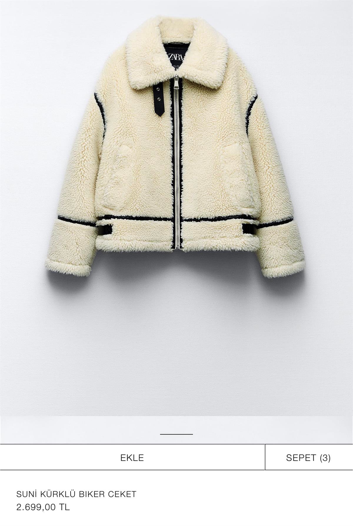 Orijinal Model, Deri Detaylı Teddy Mont