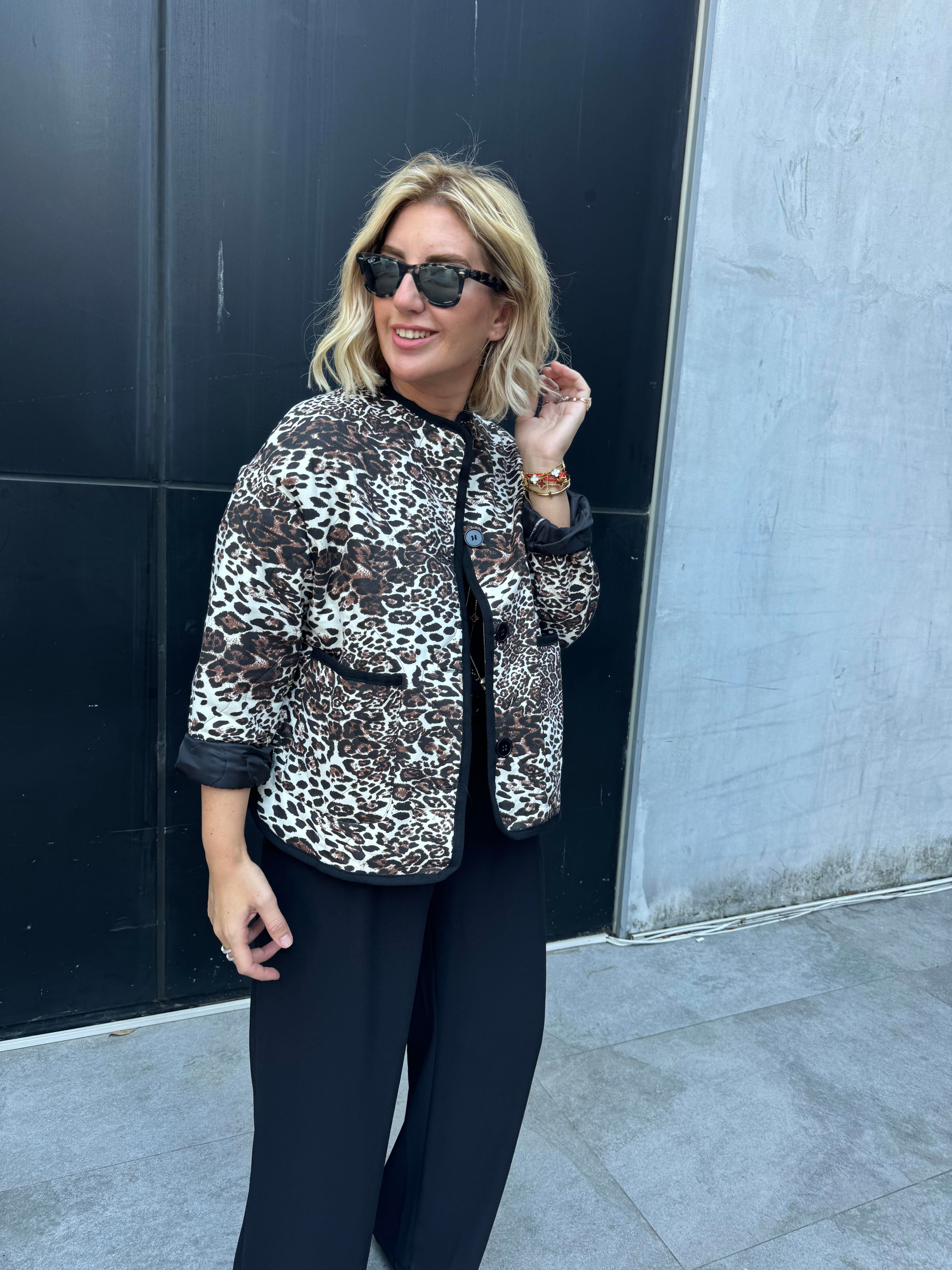 Orijinal Model Kahve Leopar Kapitone Mevsimlik Mont