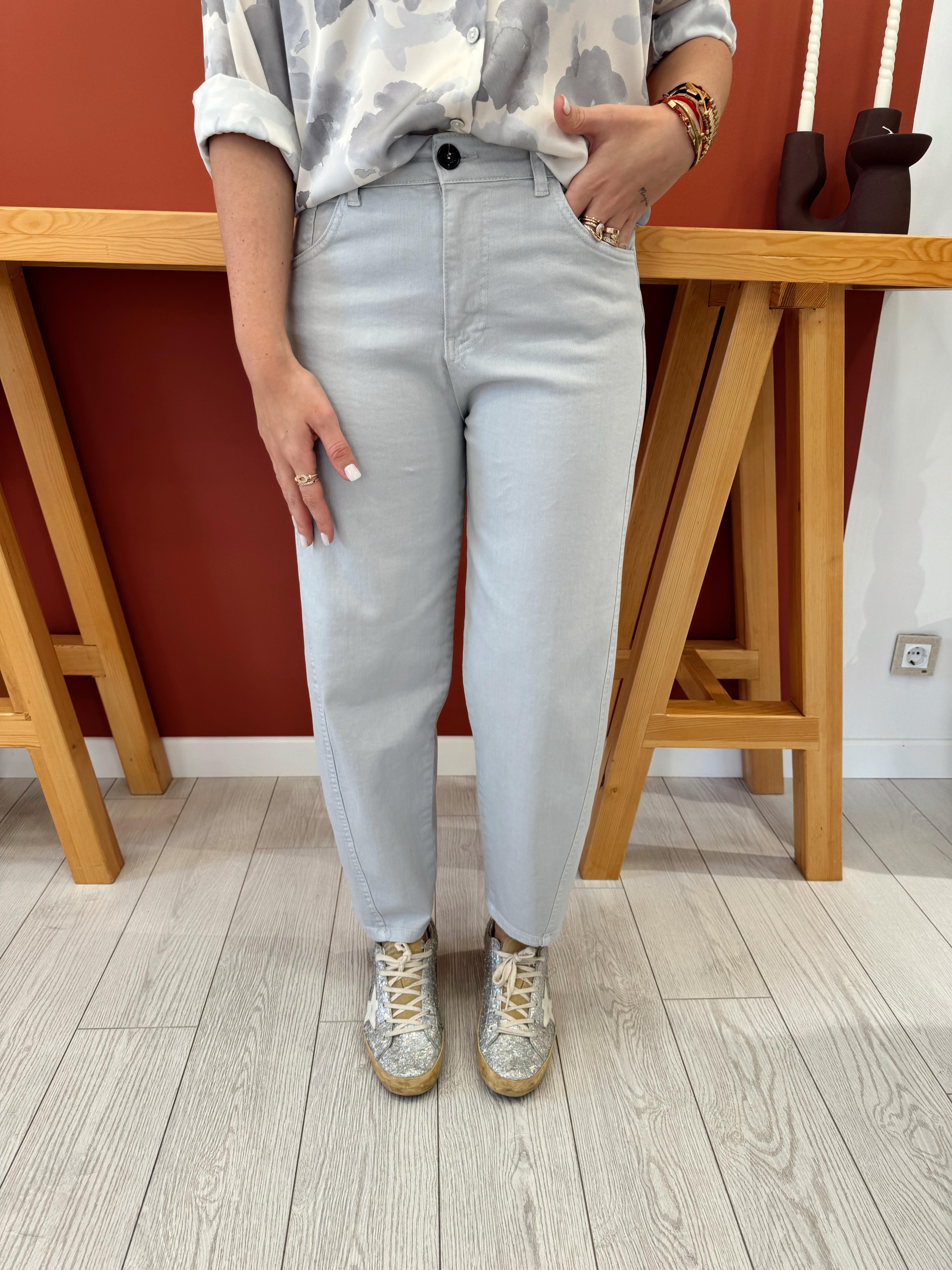 Orjinal Marka Binici Model Likralı Gri Jean Pantolon