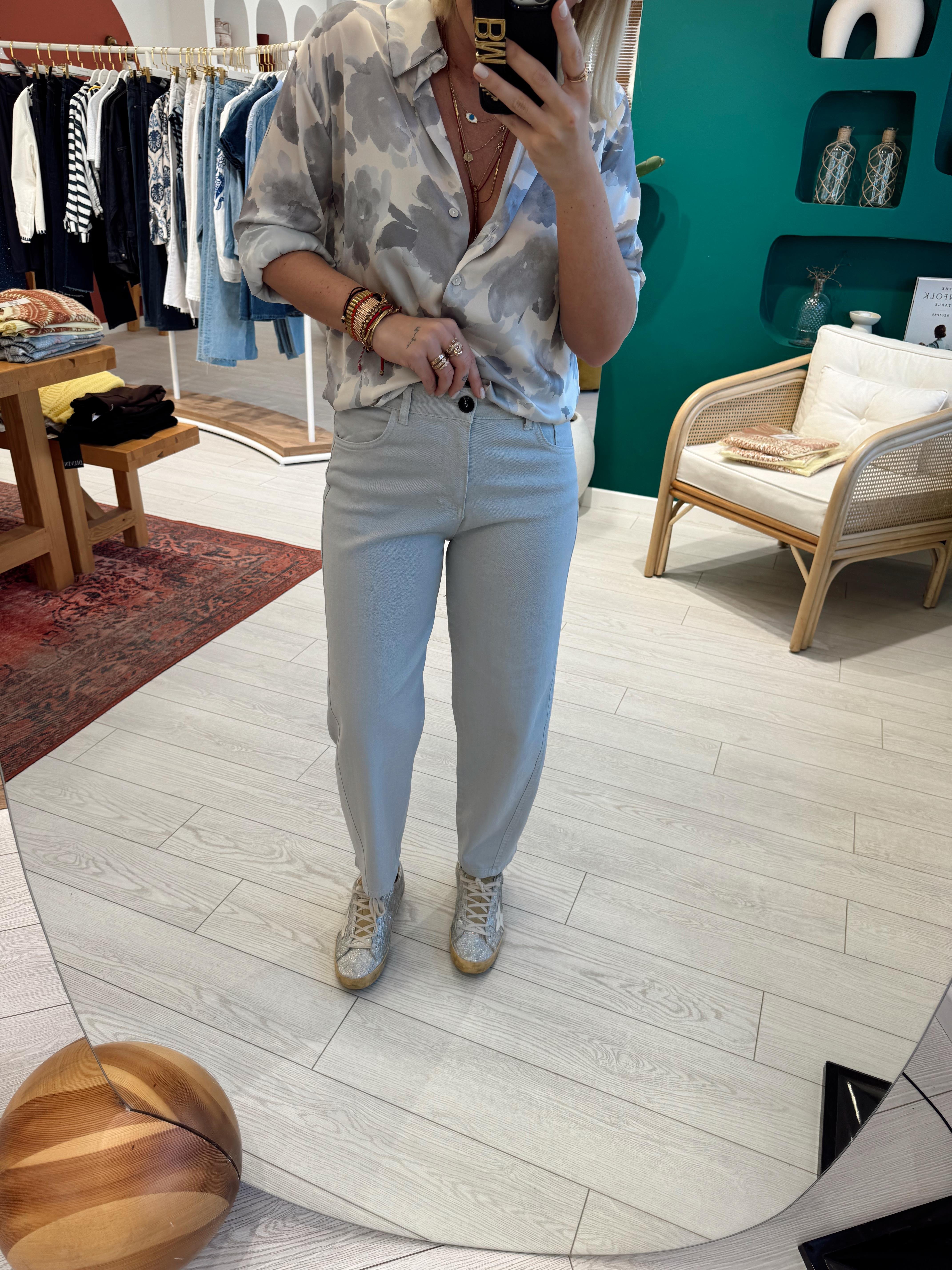 Orjinal Marka Binici Model Likralı Gri Jean Pantolon