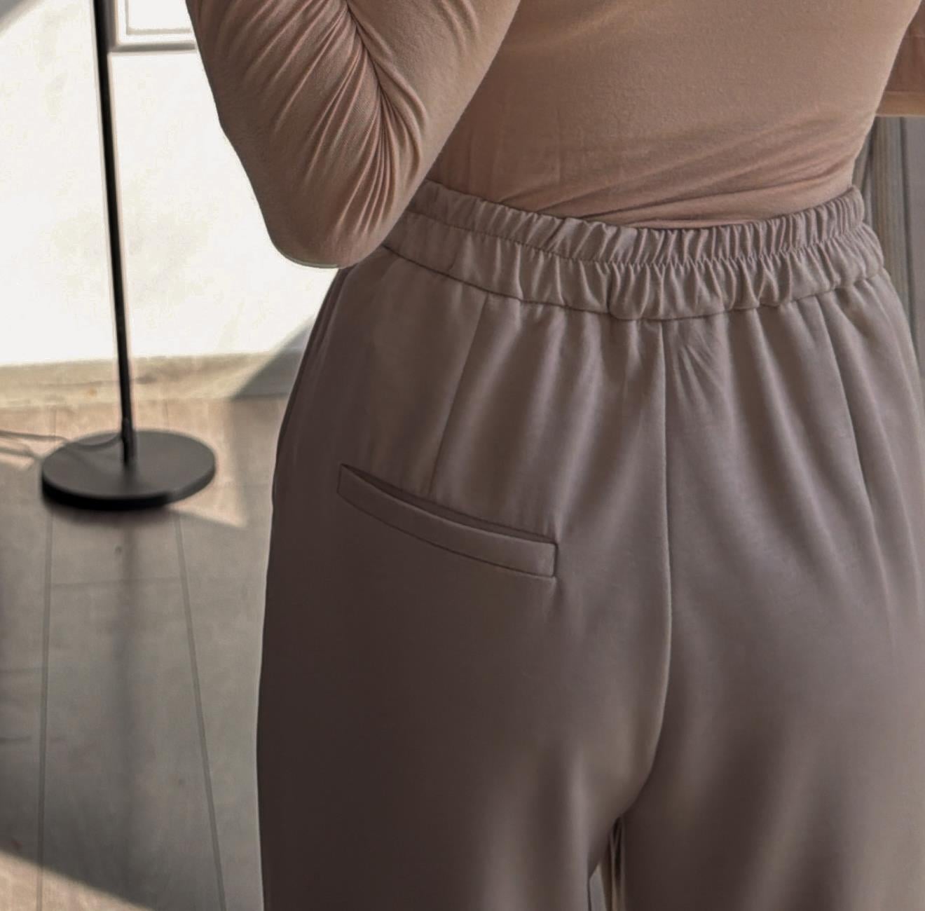 Beymn Bej Bilek Çıtçıtlı Modal Pantolon 