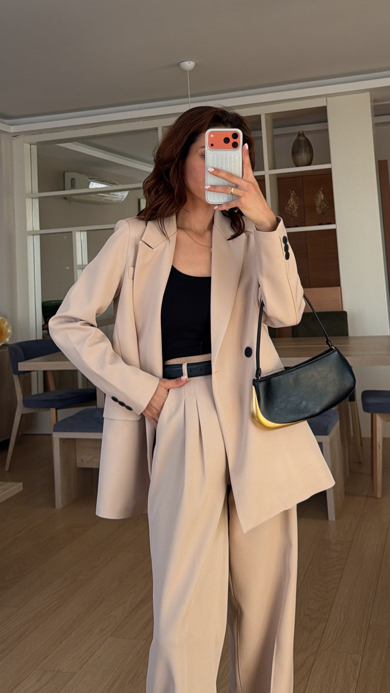 CAPPUCCINO PİLE DETAY  PALAZZO TAKIM ELBİSE2