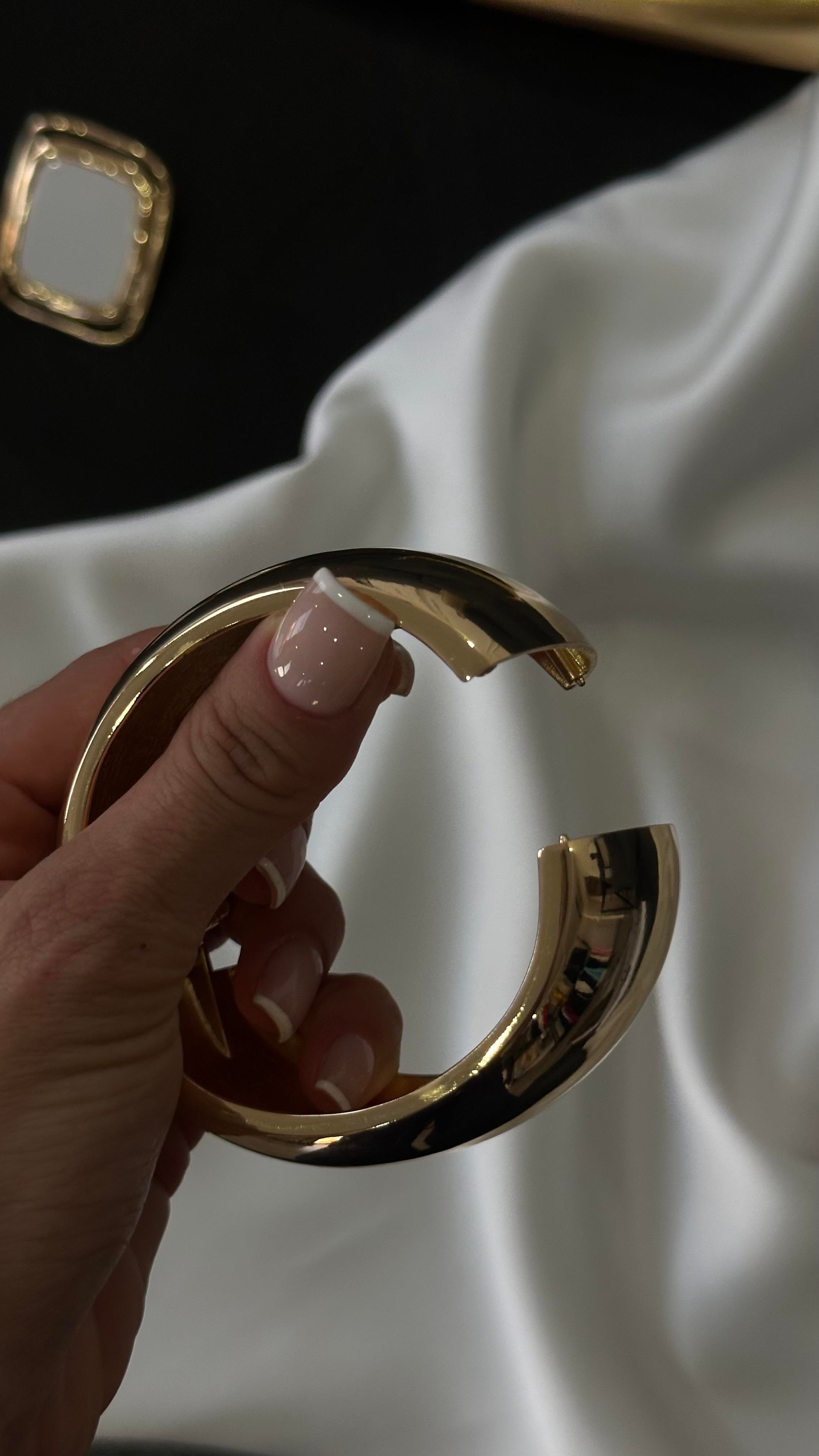 Gold Tombul Bileklik Kelepçe 