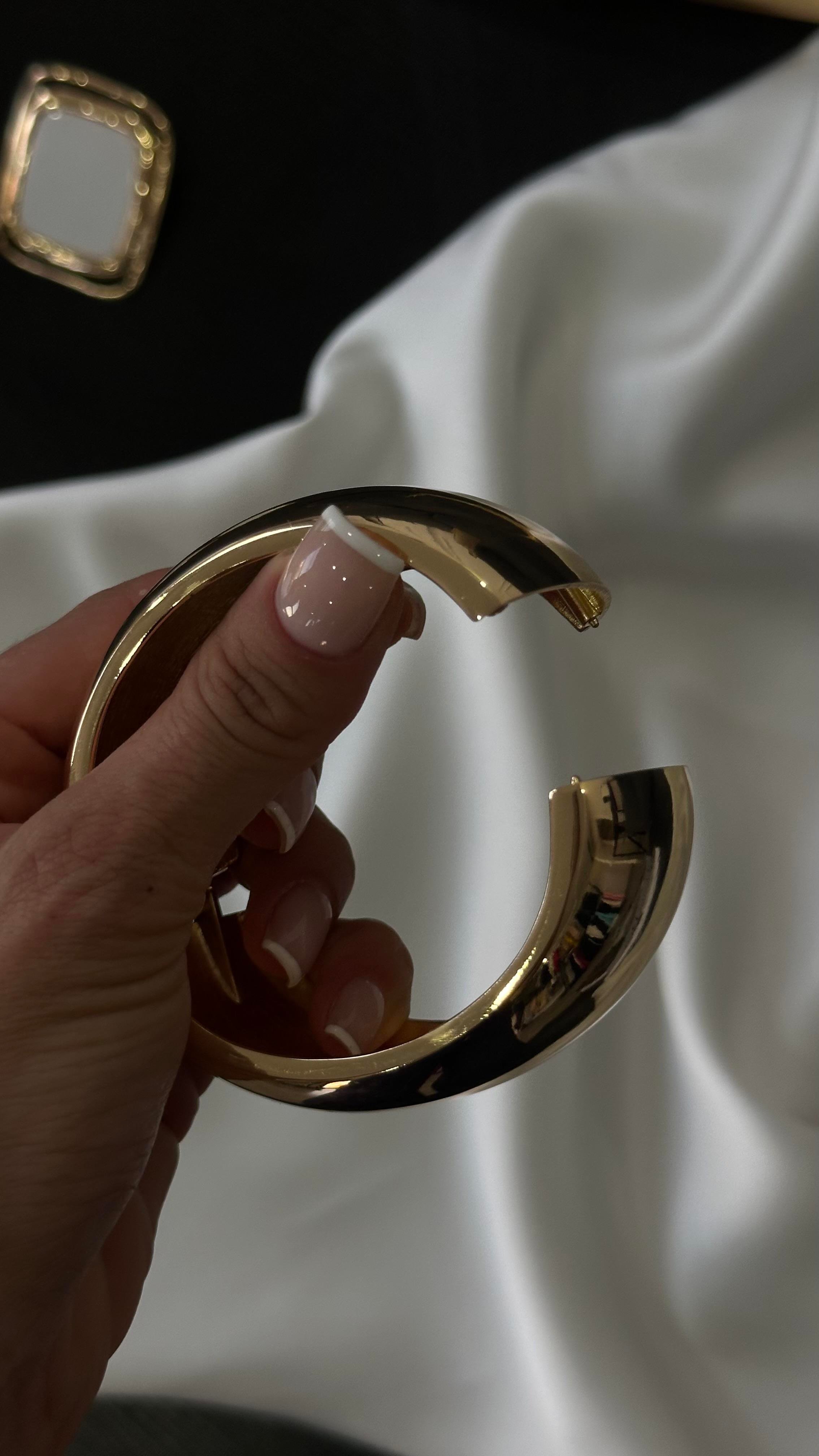 Gold Tombul Bileklik Kelepçe 