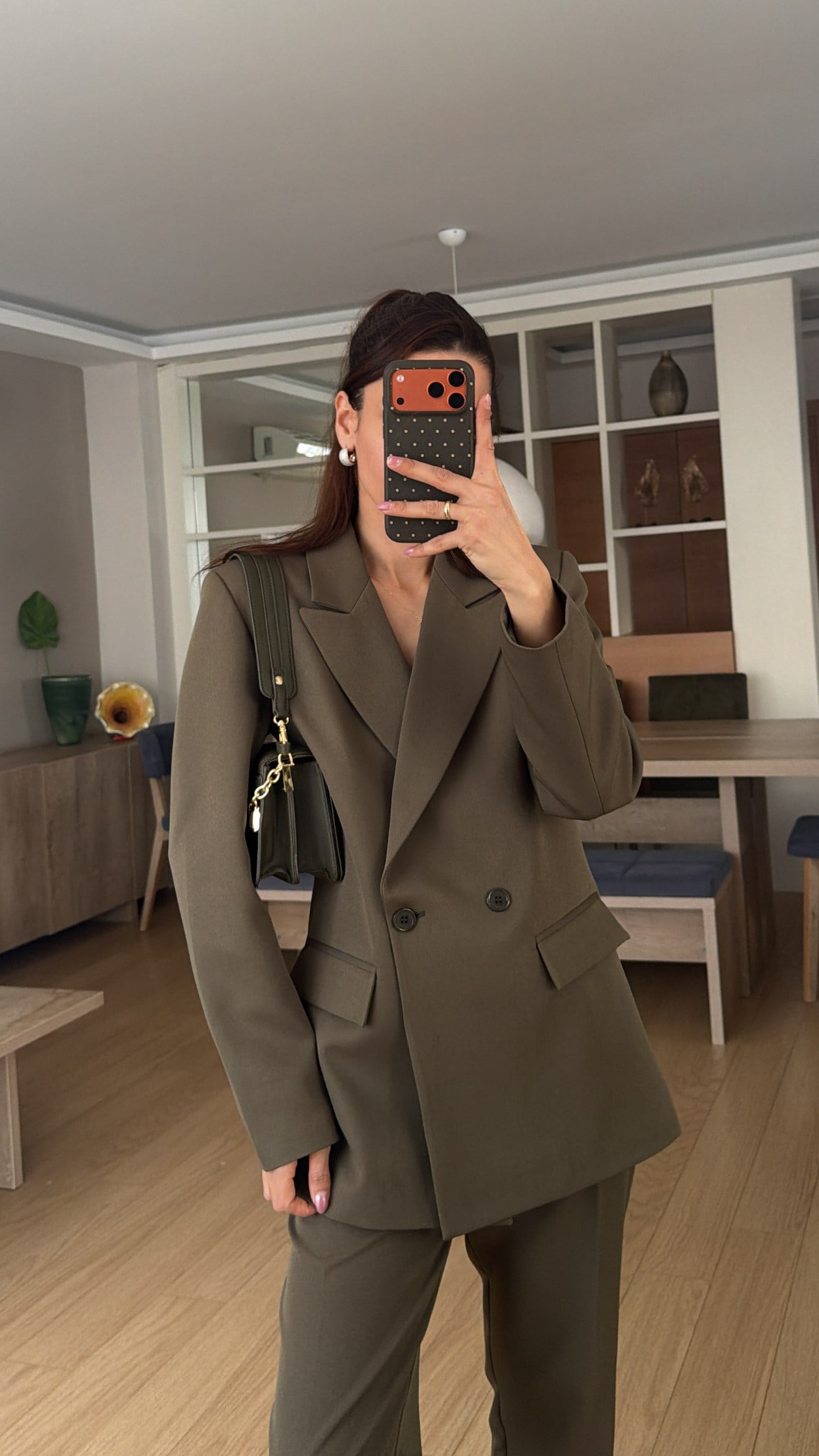 HAKİ ZRA HAVUÇ  PANTOLON ASTARLI CEKET TAKIM