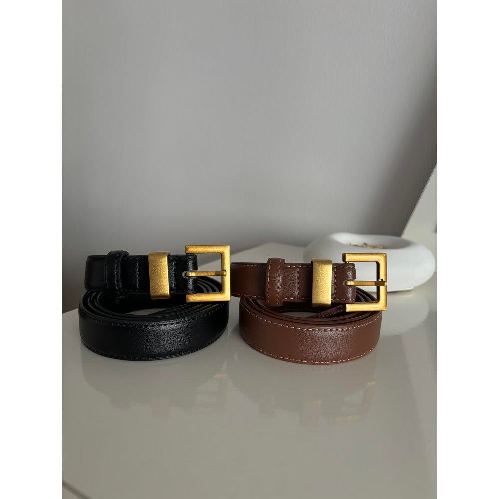 İthal Leather Siyah Kemer