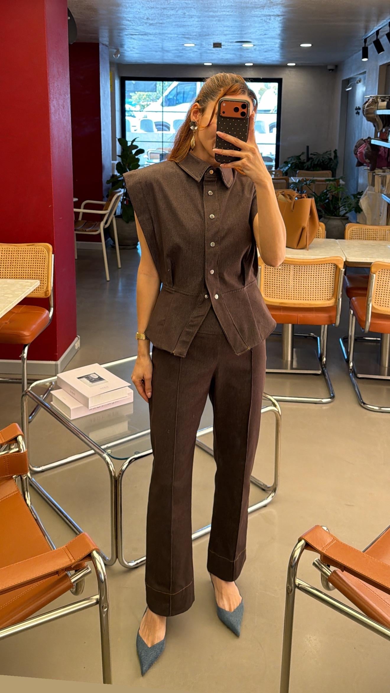Kahve  Denim Takım 