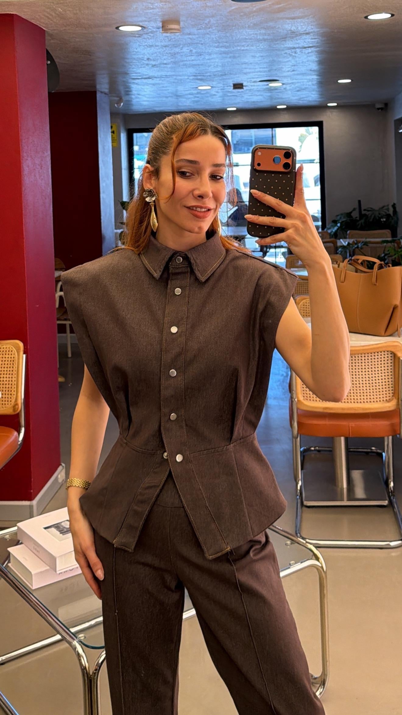 Kahve  Denim Takım 