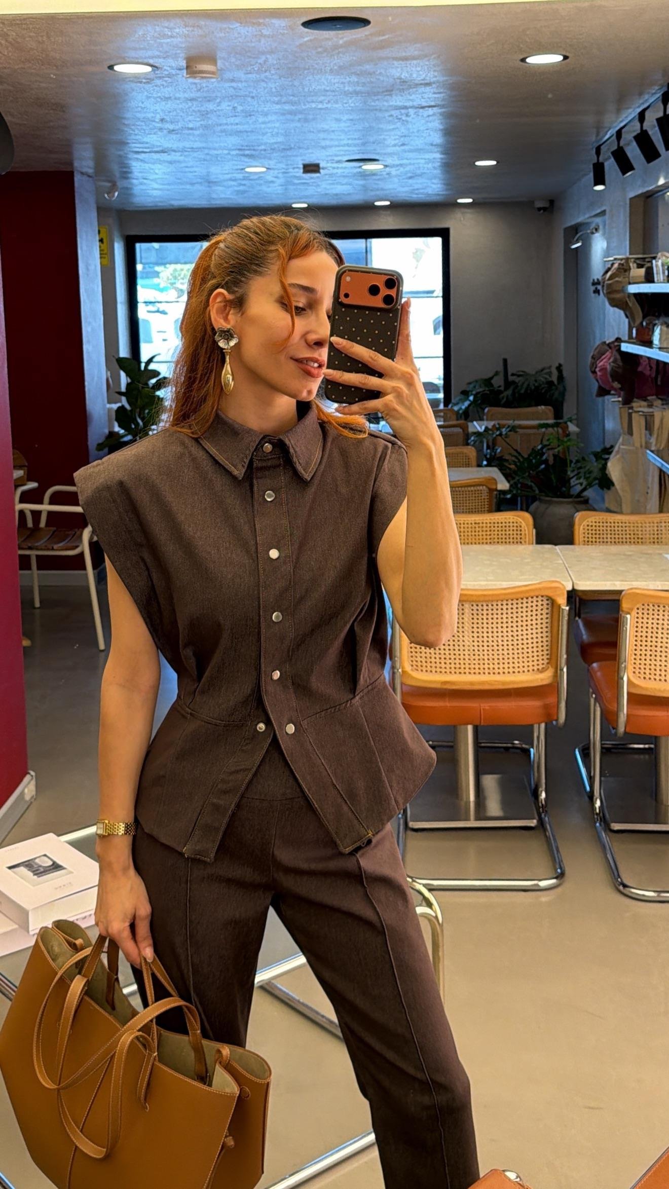 Kahve  Denim Takım 