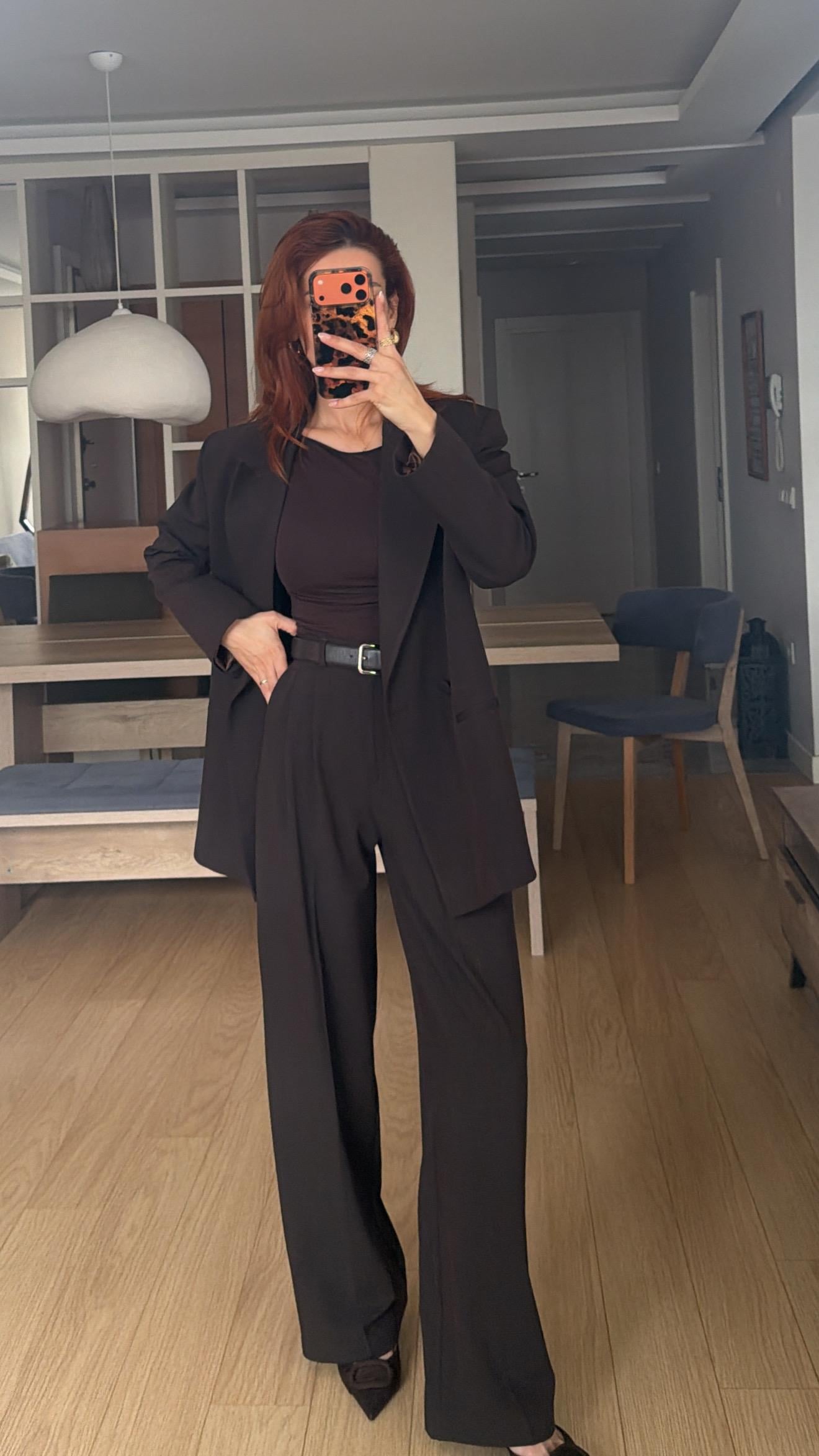 Kahve Premium Kalite Ceket Takım Elbise1 