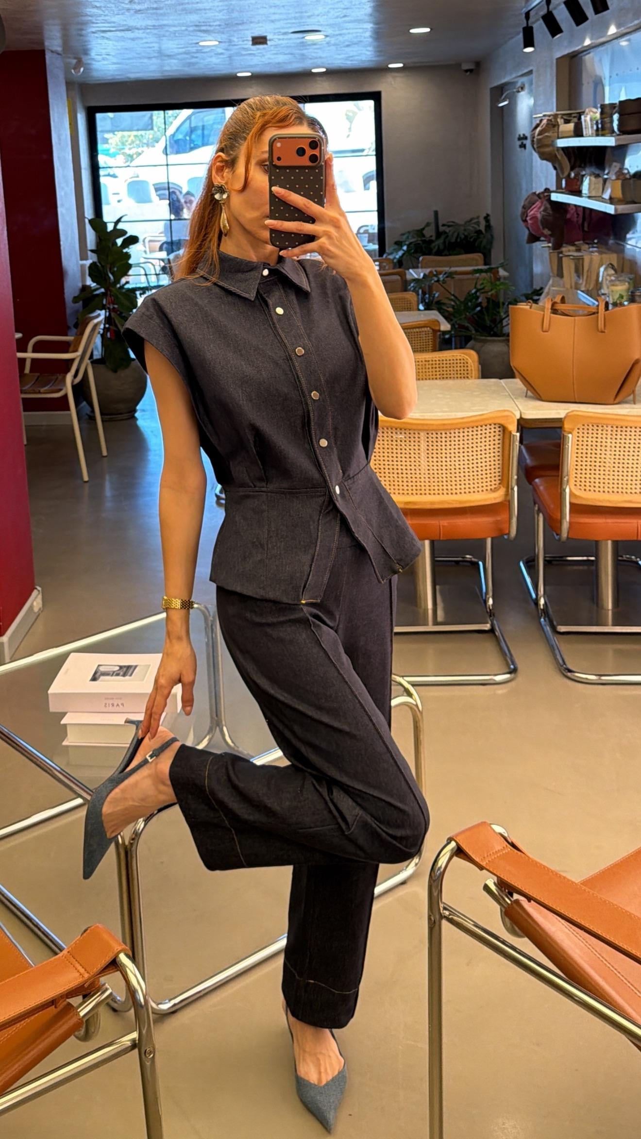 Lacivert Denim Takım 