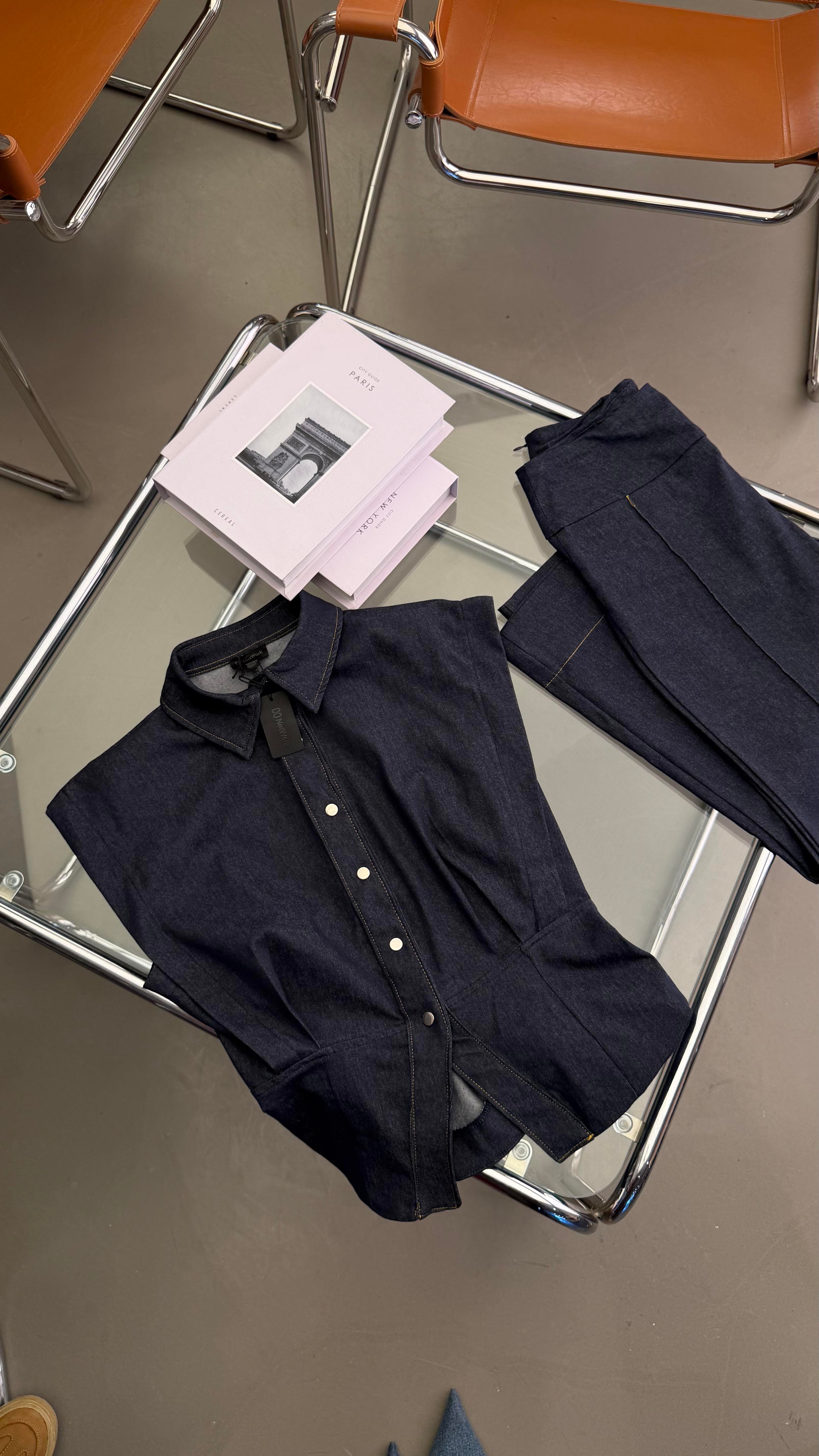 Lacivert Denim Takım 