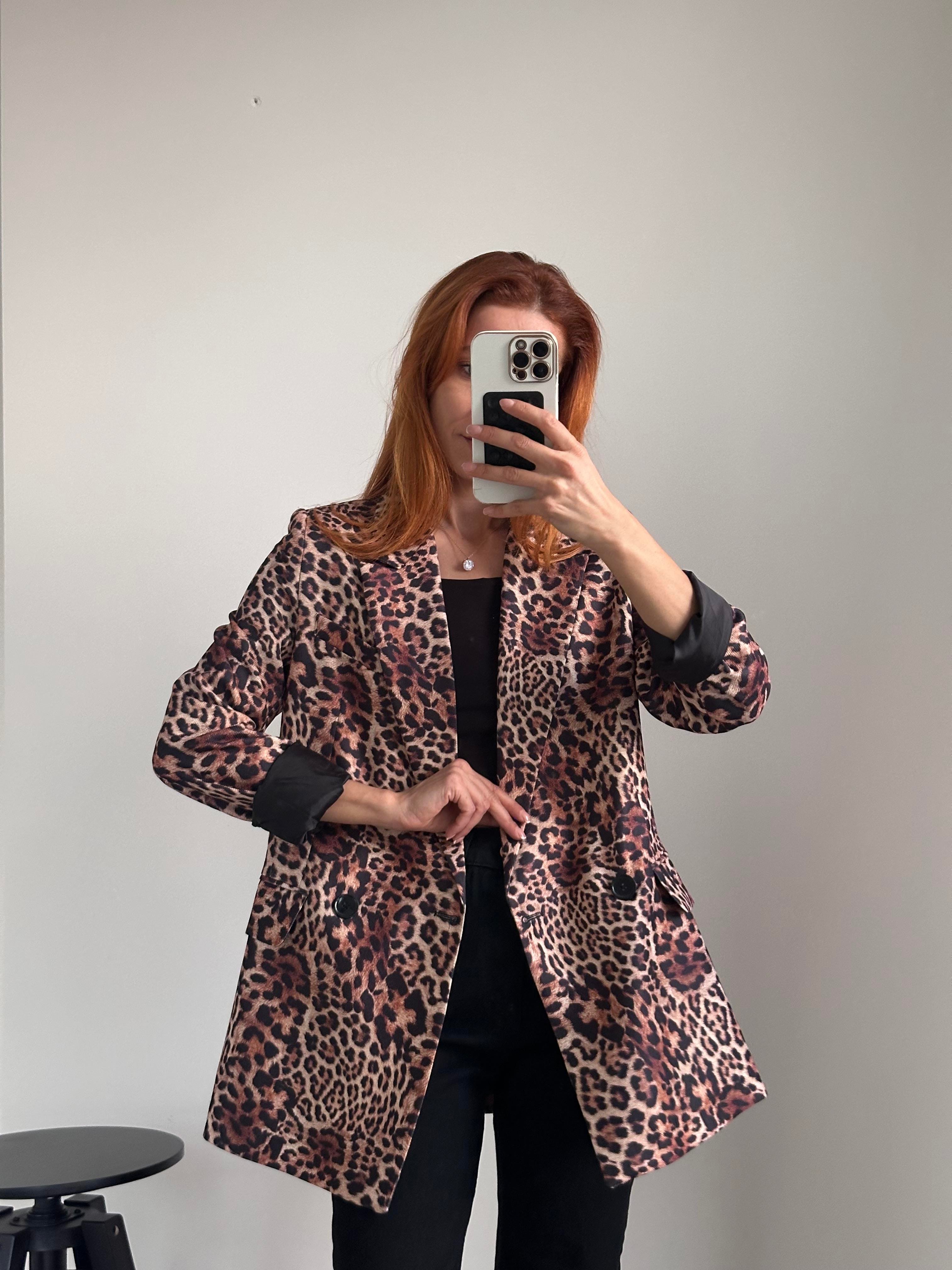 Leopar Desenli  Blazer Ceket 2