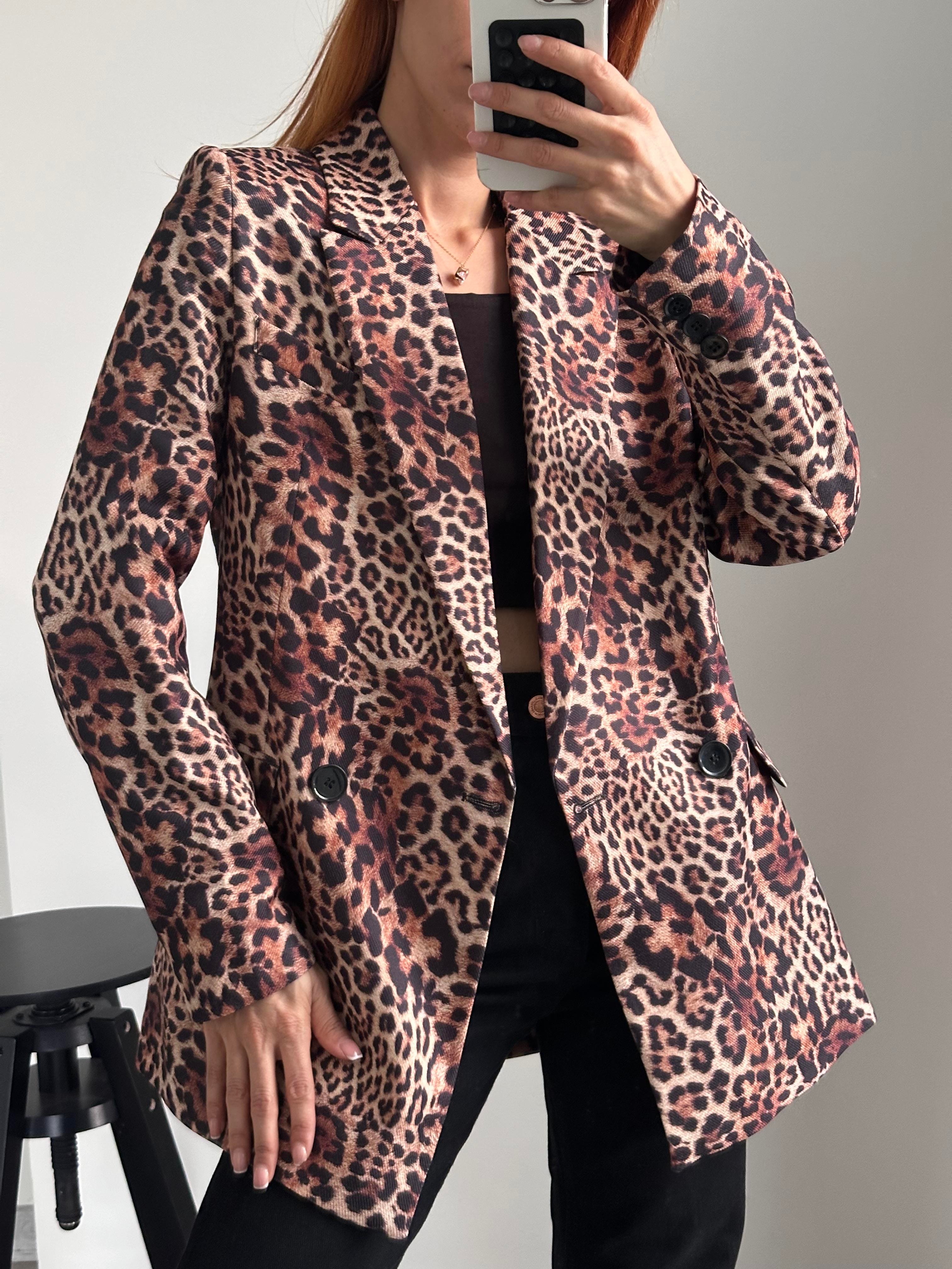 Leopar Desenli  Blazer Ceket 2