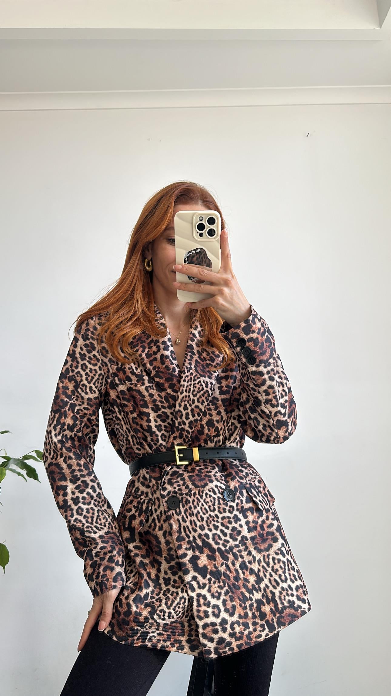 Leopar Desenli  Blazer Ceket 2