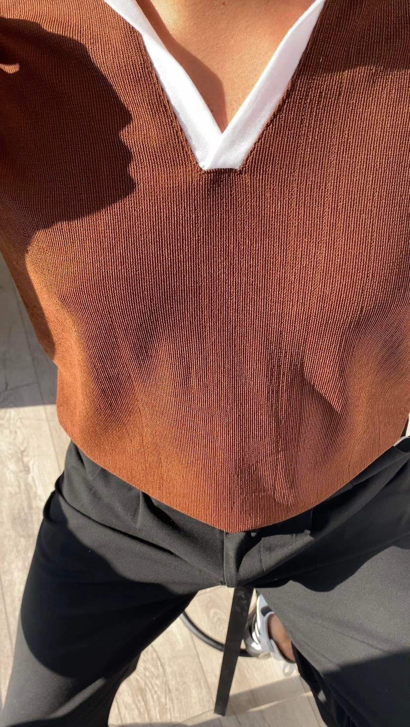 POLO YAKA OLD MONEY KAHVE TSHİRT
