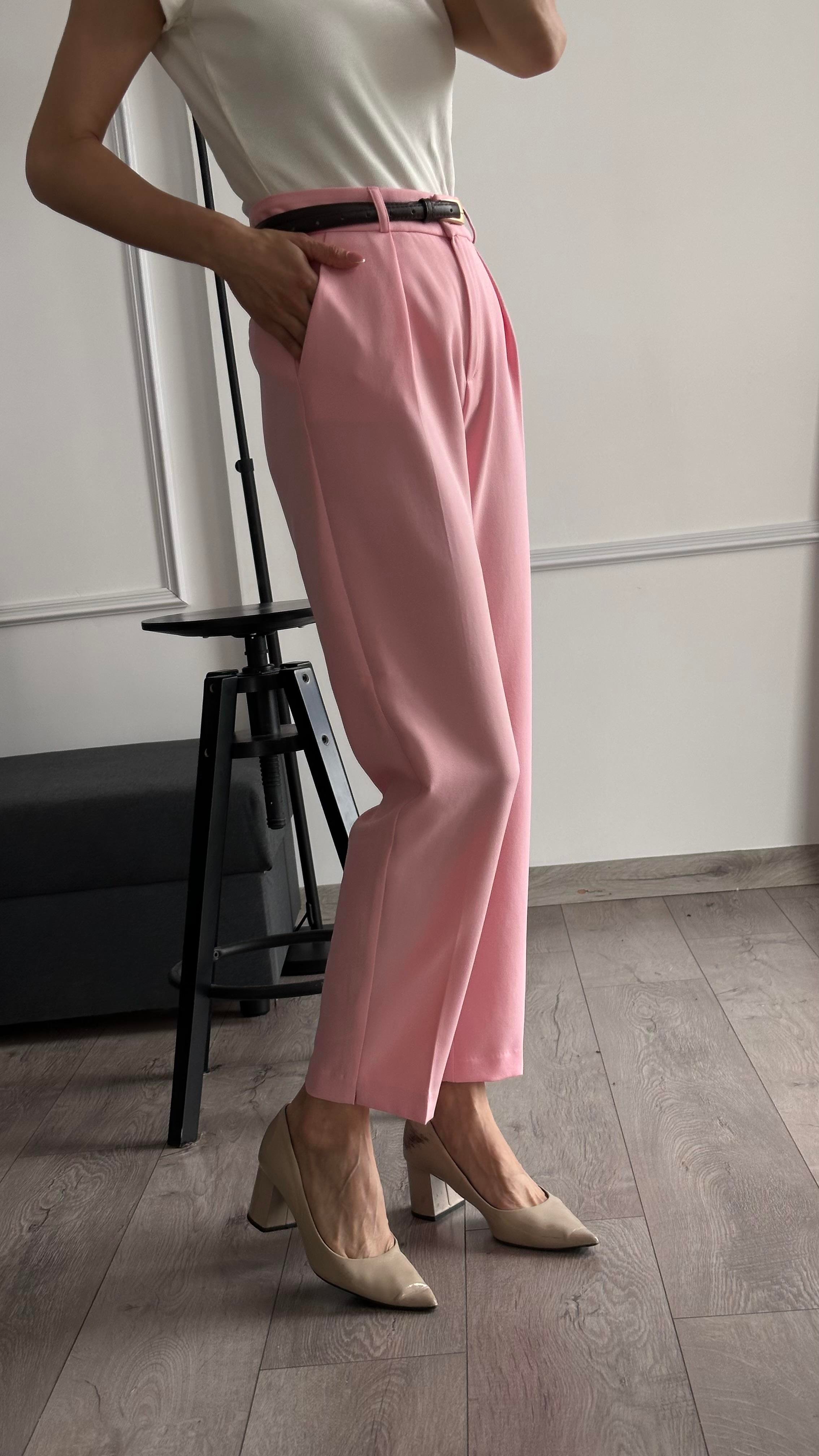 Pudra Pembe Havuç Pantolon 