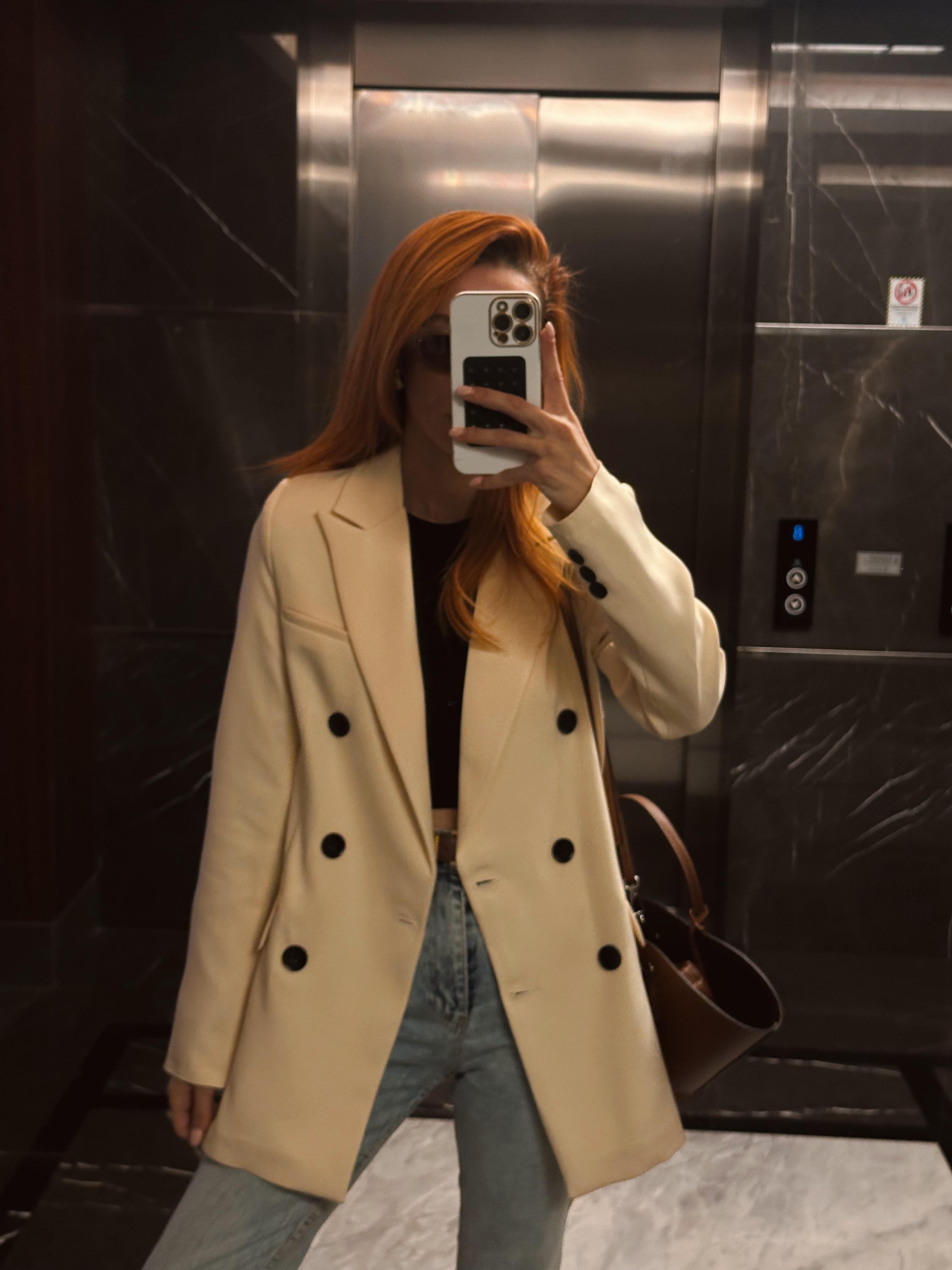 Taş Kruvaze Blazer Ceket 