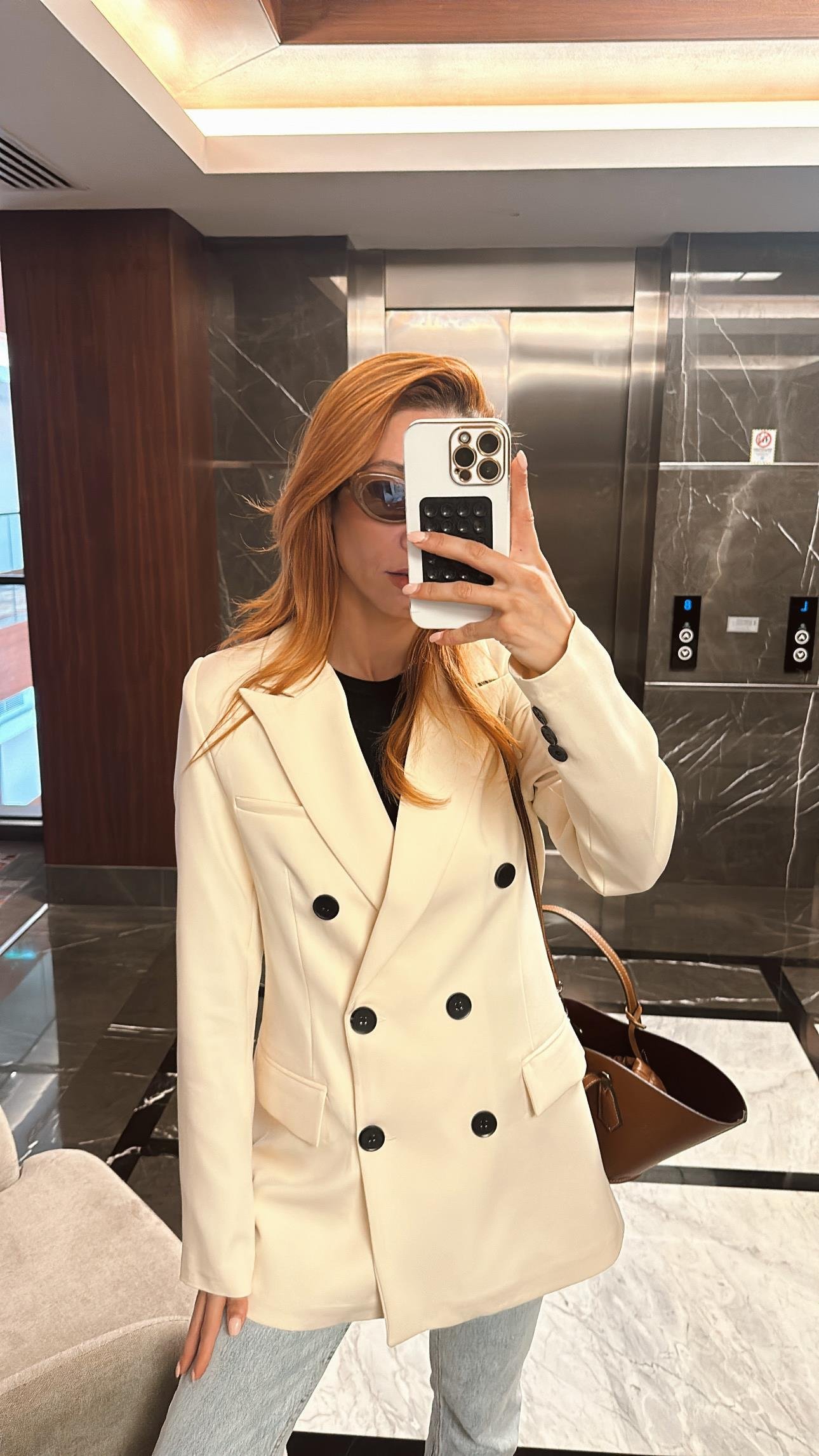 Taş Kruvaze Blazer Ceket 