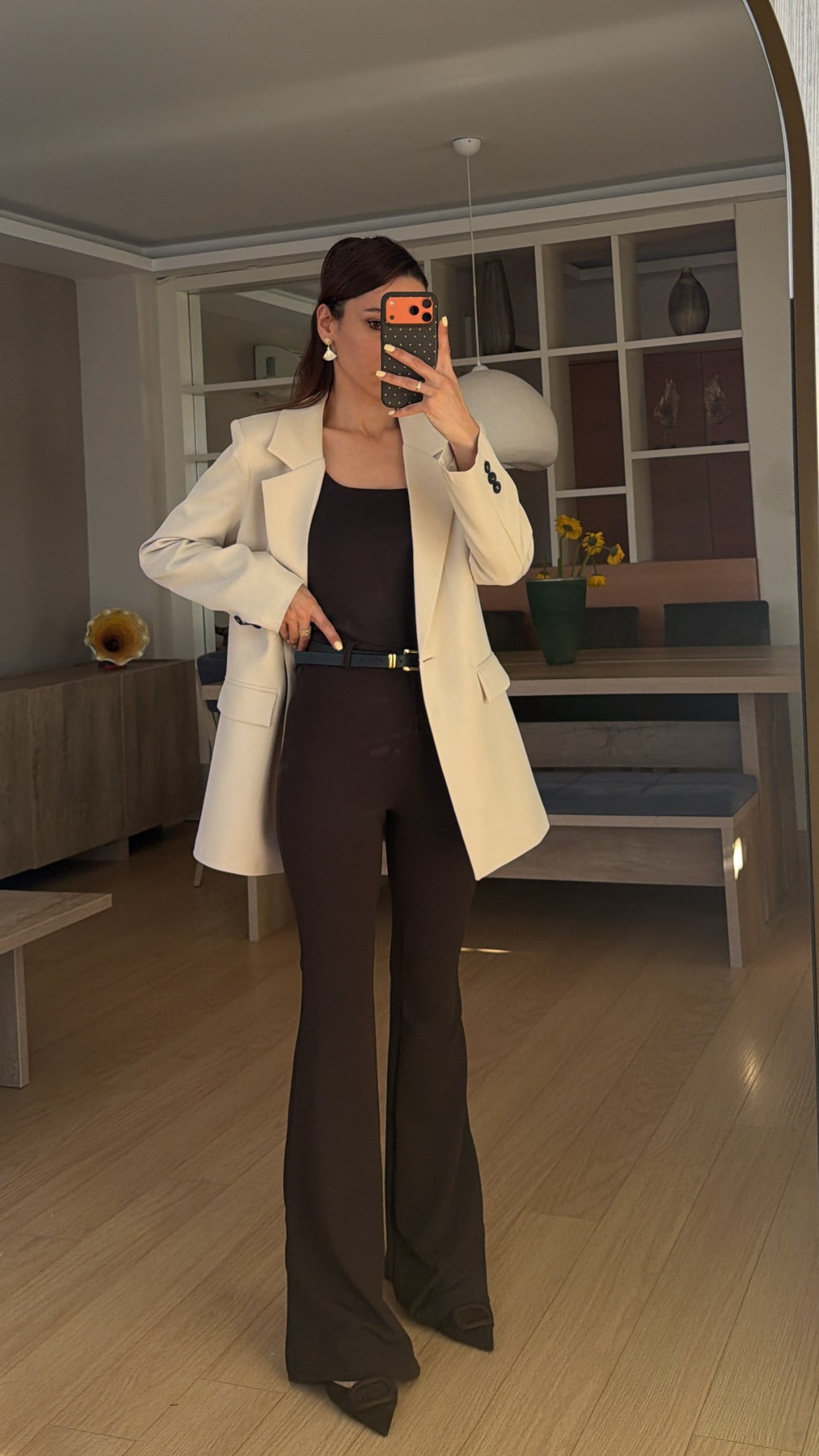 Taş Tek Düğme Astarlı Blazer