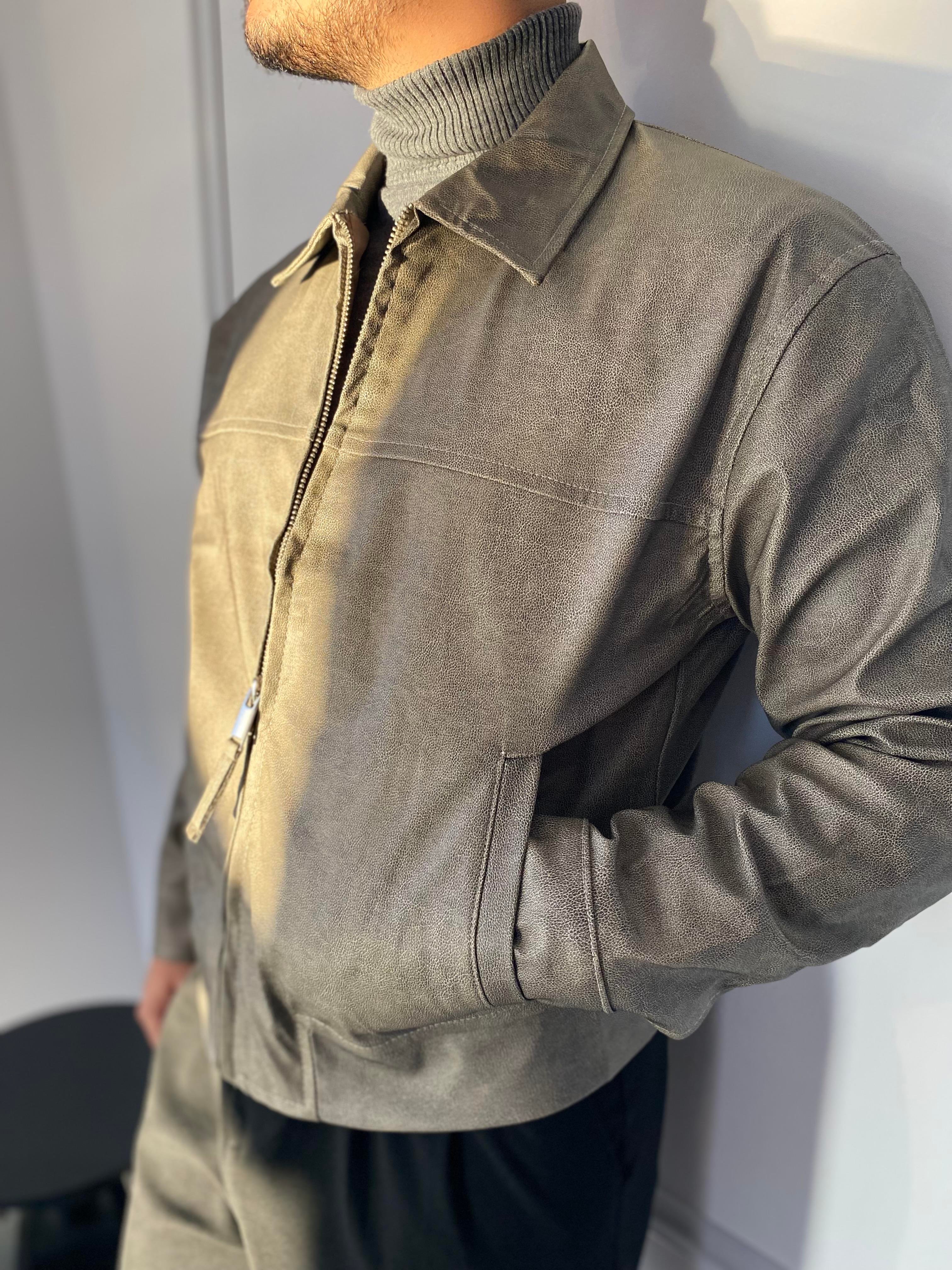 VİNTAGE RETRO DERİ MONT