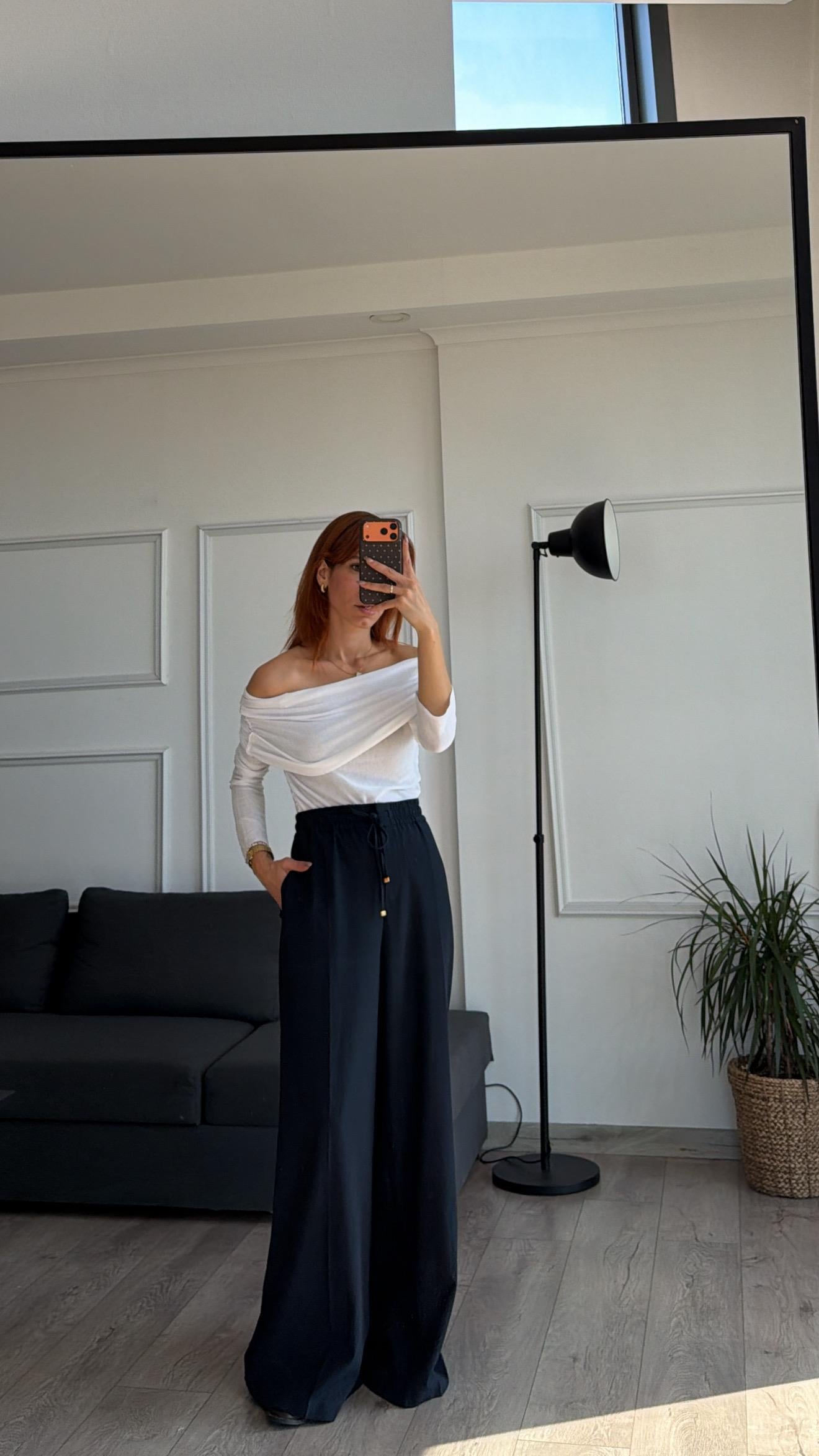 Yeni Lacivert Bel Lastik Pantolon 