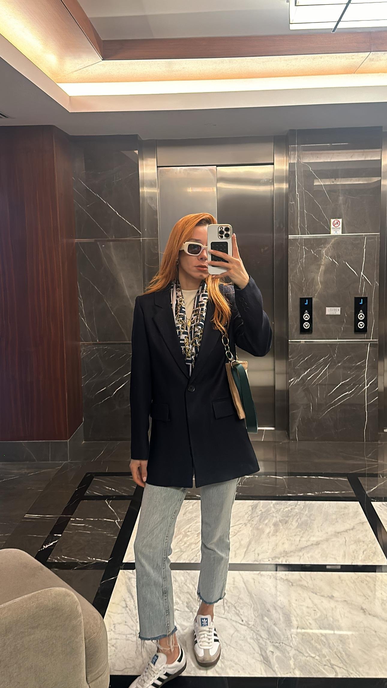 Yün Efekt  Blazer Ceket Lacivert 
