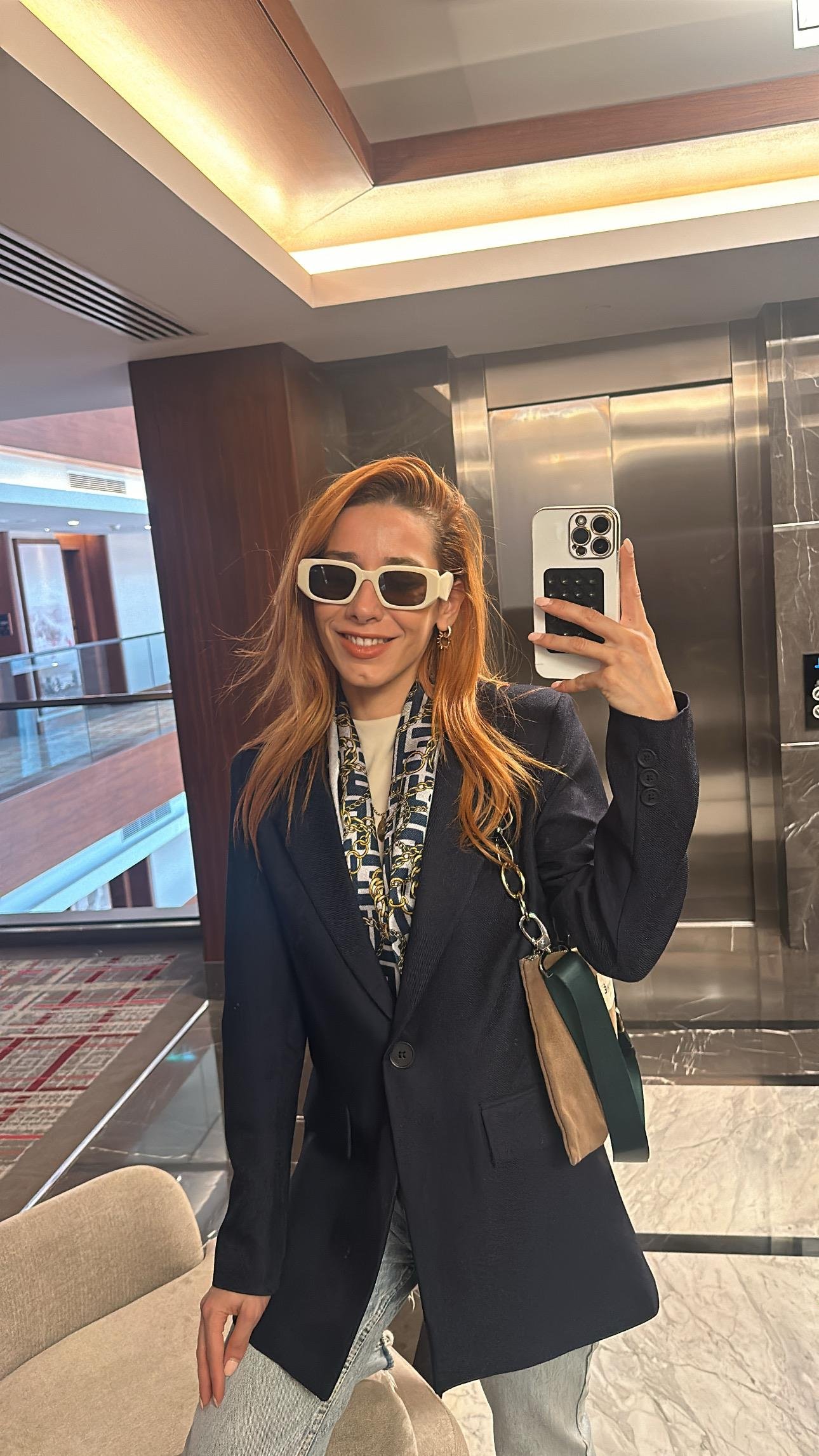 Yün Efekt  Blazer Ceket Lacivert 
