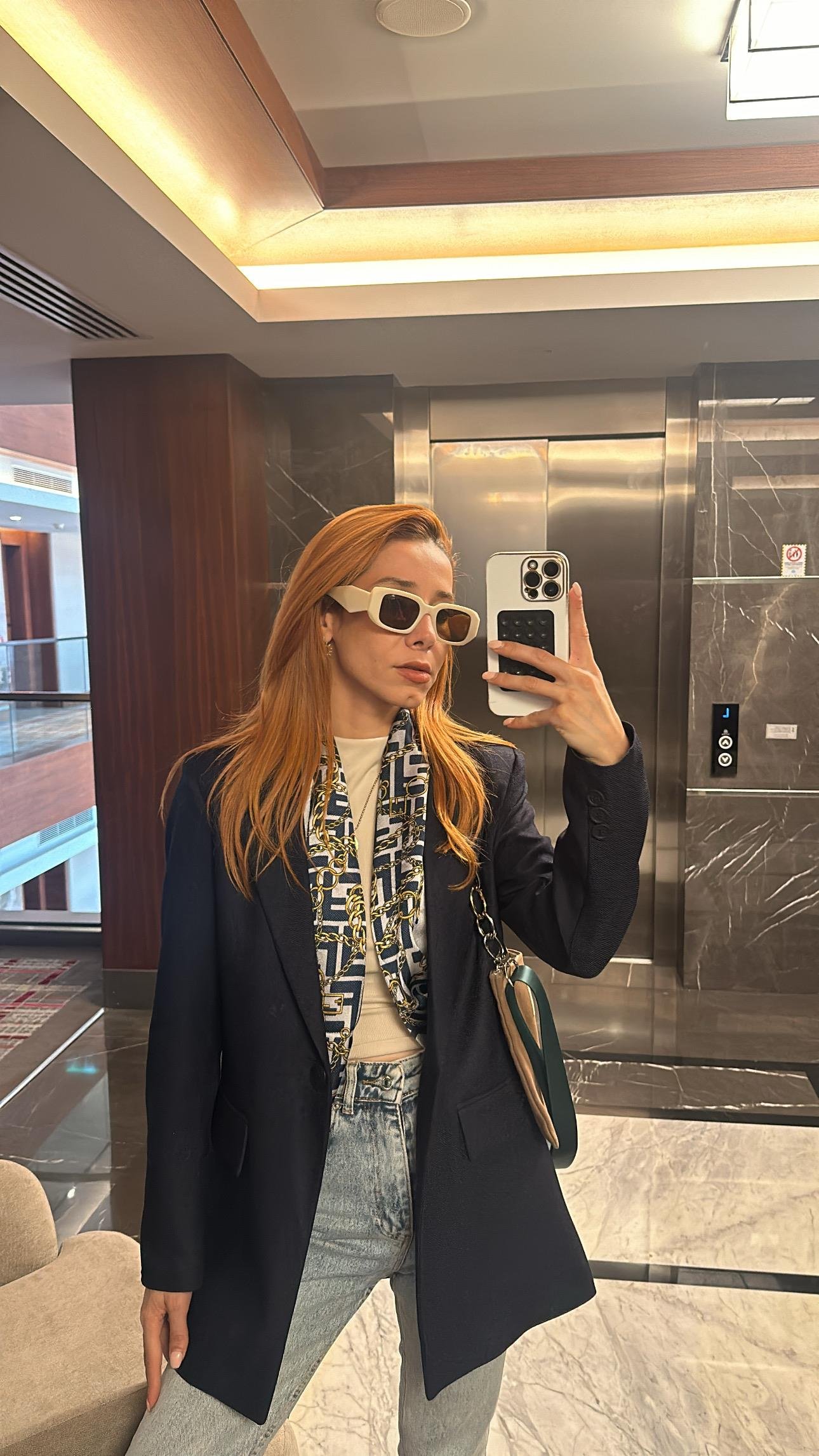 Yün Efekt  Blazer Ceket Lacivert 