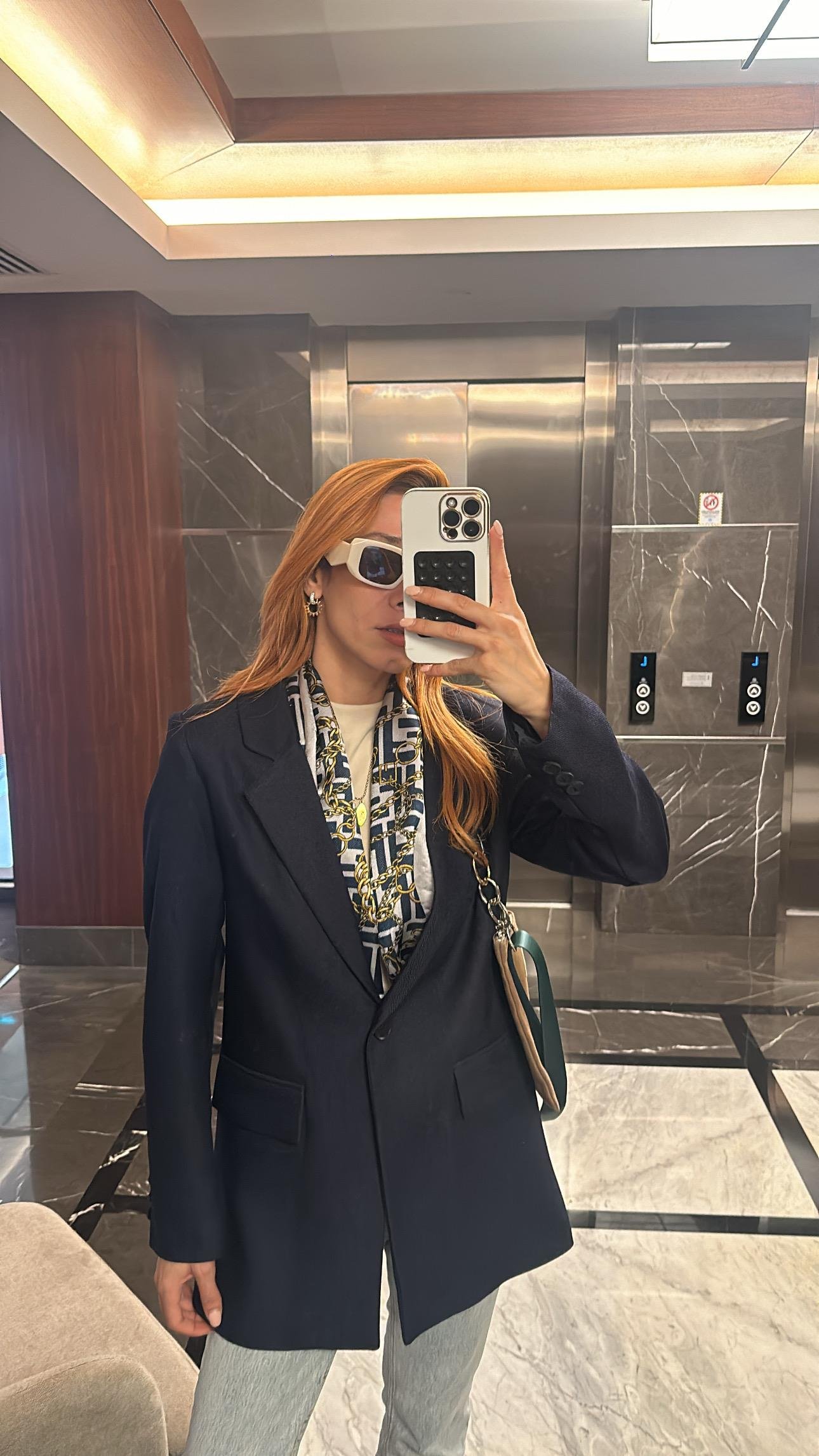 Yün Efekt  Blazer Ceket Lacivert 