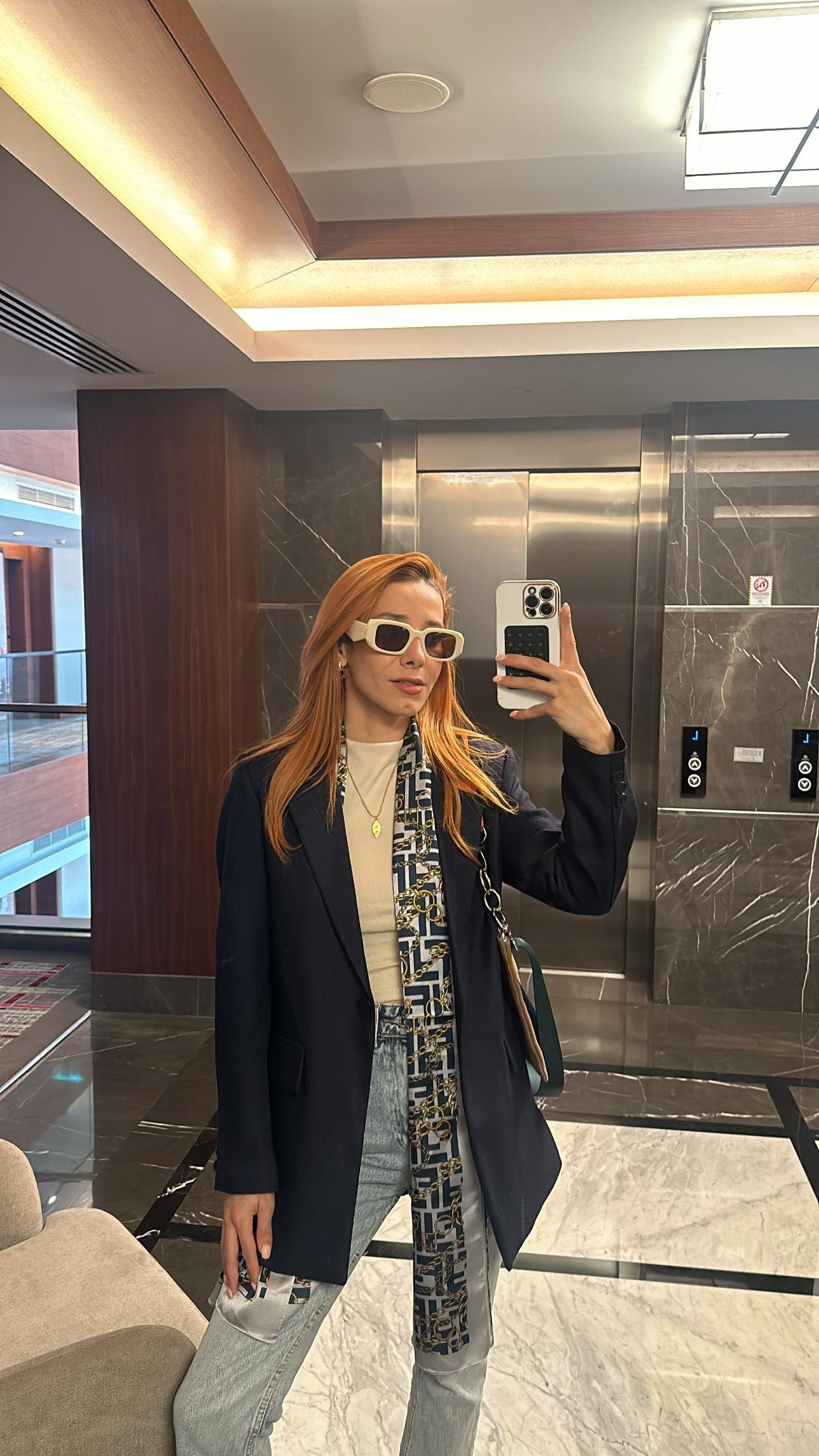 Yün Efekt  Blazer Ceket Lacivert 