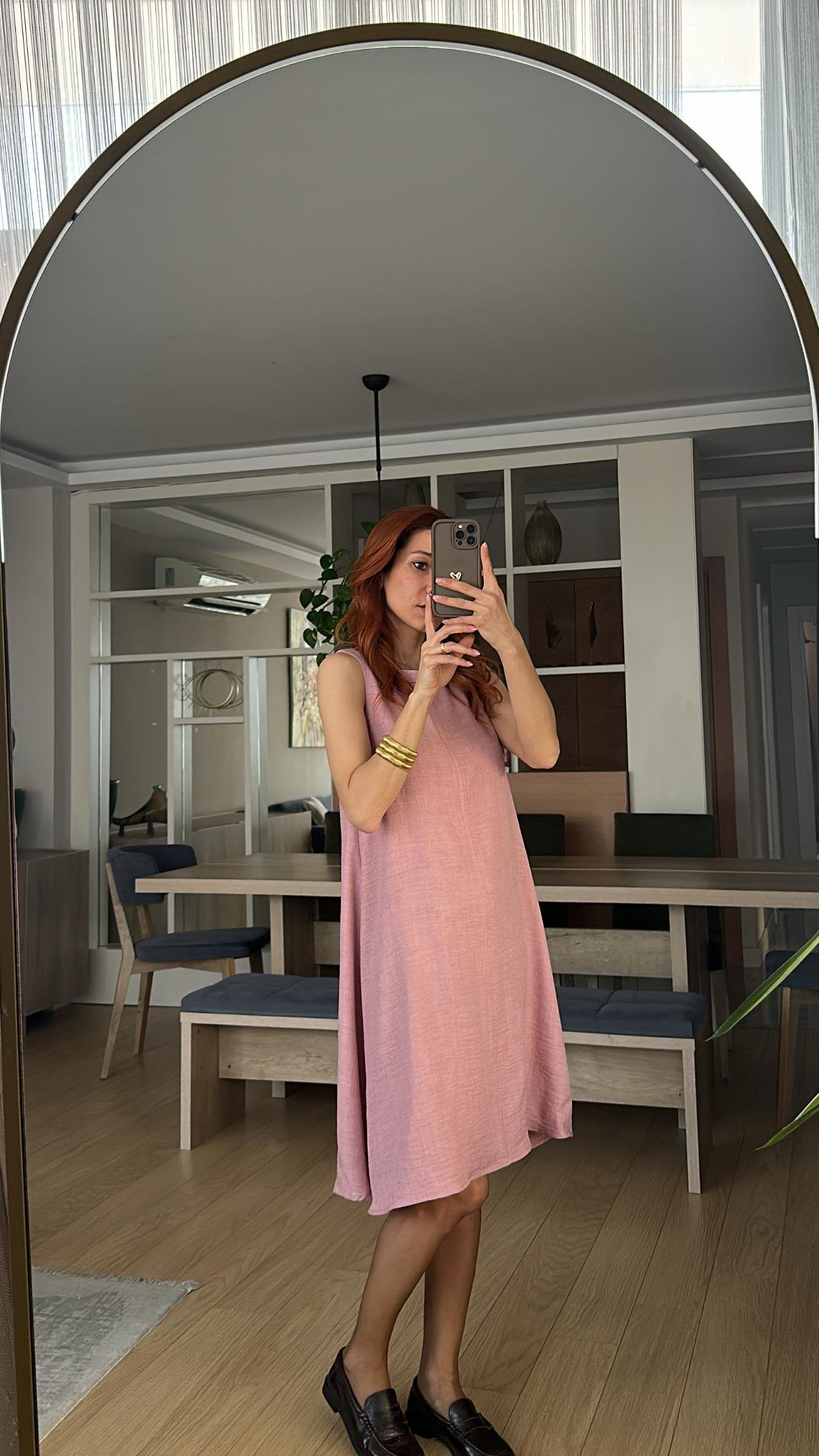 Zra Etiketkli pembe  Çan Elbise 