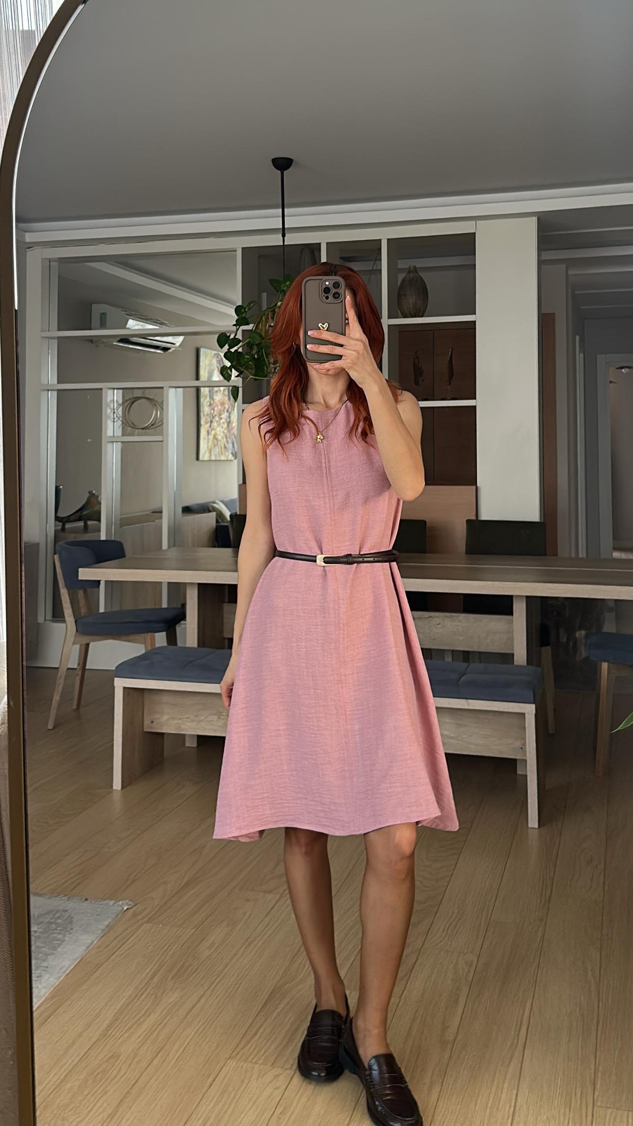 Zra Etiketkli pembe  Çan Elbise 
