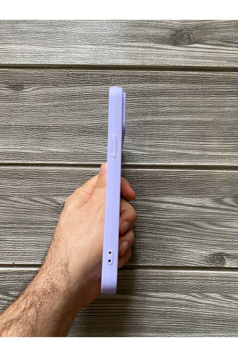 iPhone 12 Pro Max Lila Kamera Sürgülü Şeffaf Kılıf