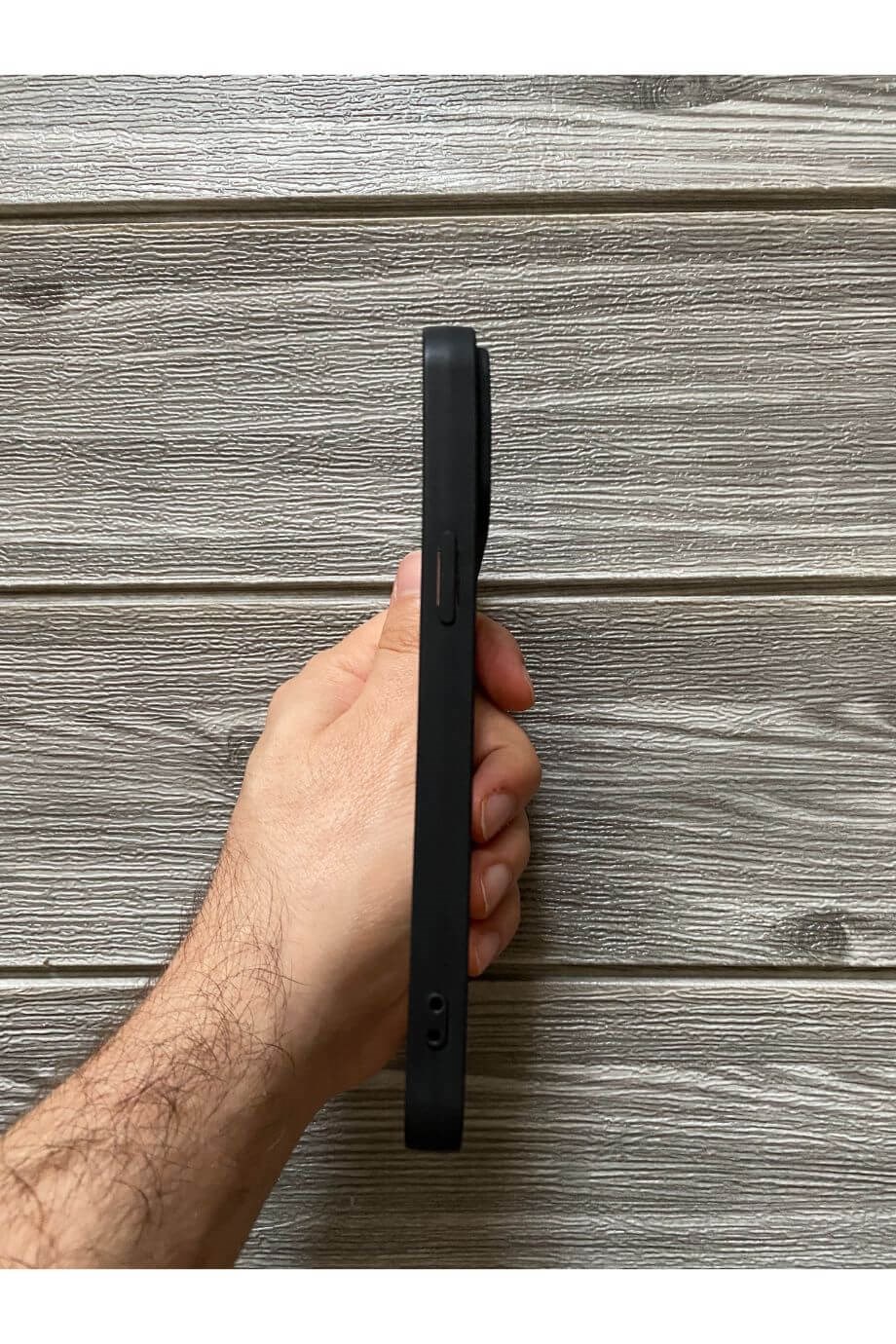 iPhone 12 Pro Max Siyah Kamera Sürgülü Şeffaf Kılıf
