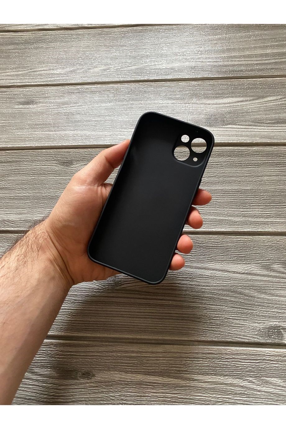 iPhone 13 Siyah Kamera Korumalı Cam Kılıf