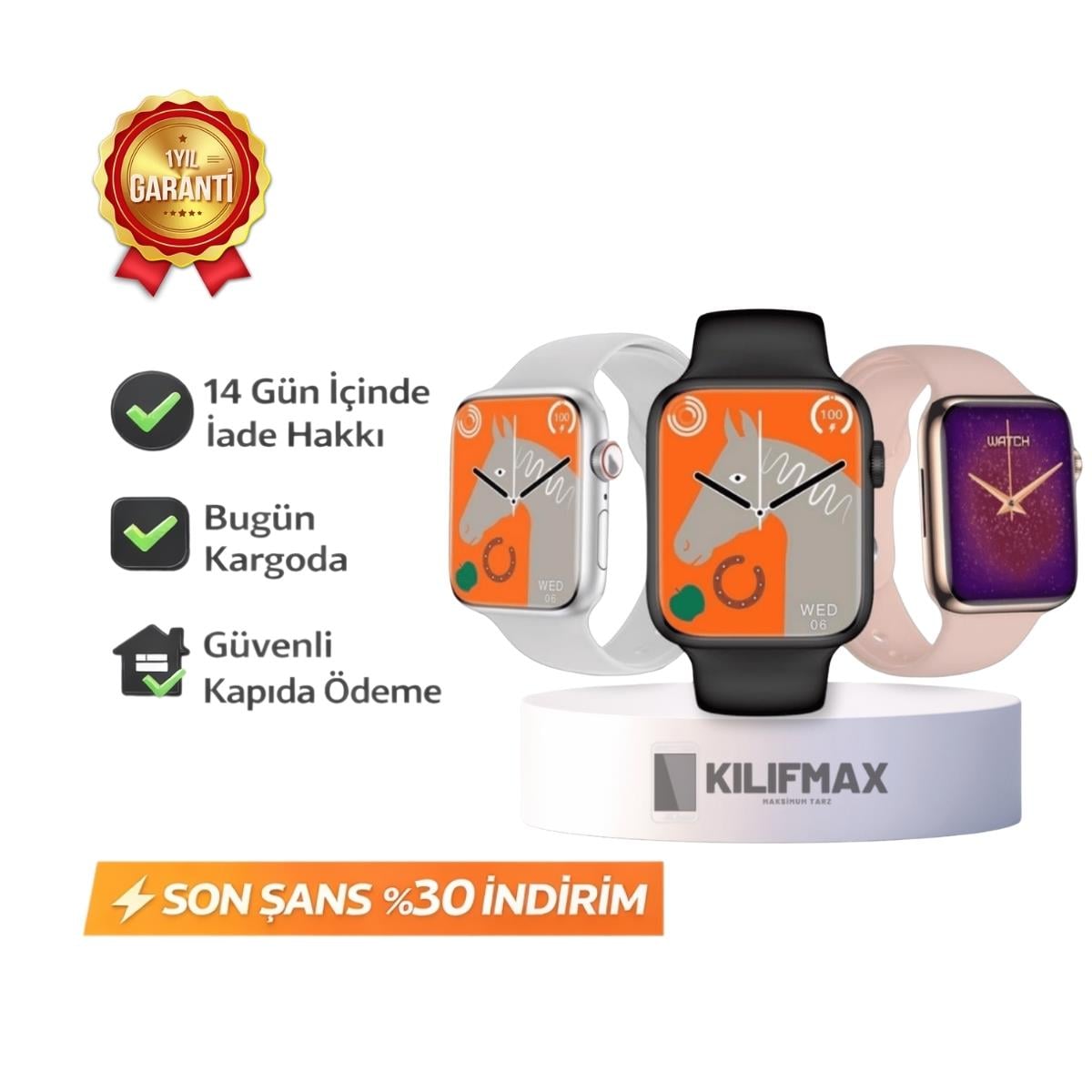 KILIFMAX Watch 10 Mini Akıllı Saat (41 mm Valentine Edition) 2025