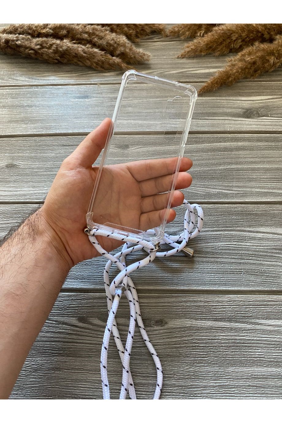 Mi Note 10 Lite İpli Şeffaf Kılıf
