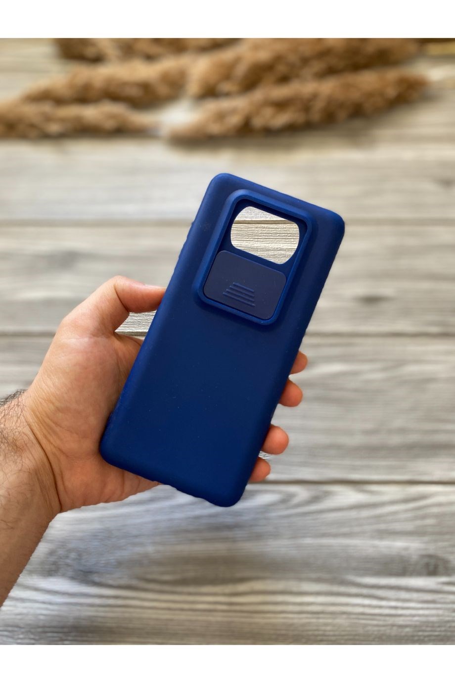 Poco X3 / Poco X3 Nfc / X3 Pro Lacivert Kamera Sürgülü Silikon Kılıf