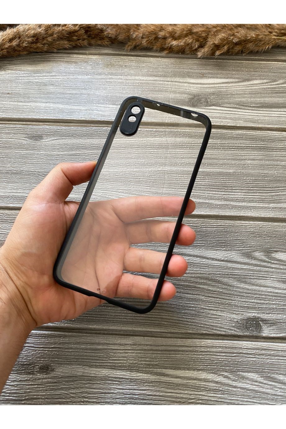 Redmi 9a Siyah Şeffaf Mika Kılıf