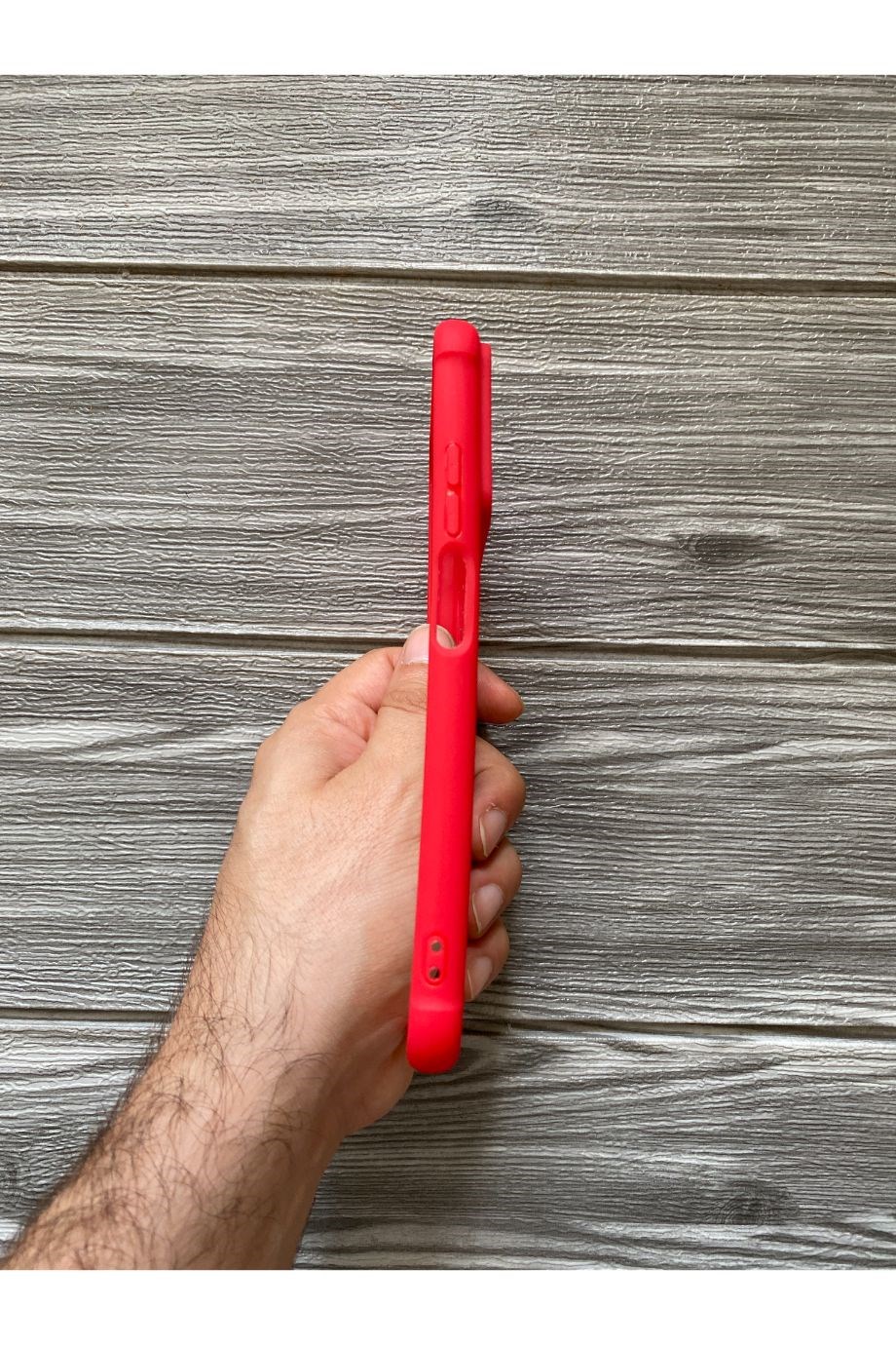 Redmi Note 10 Kırmızı Kamera Sürgülü Şeffaf Kılıf