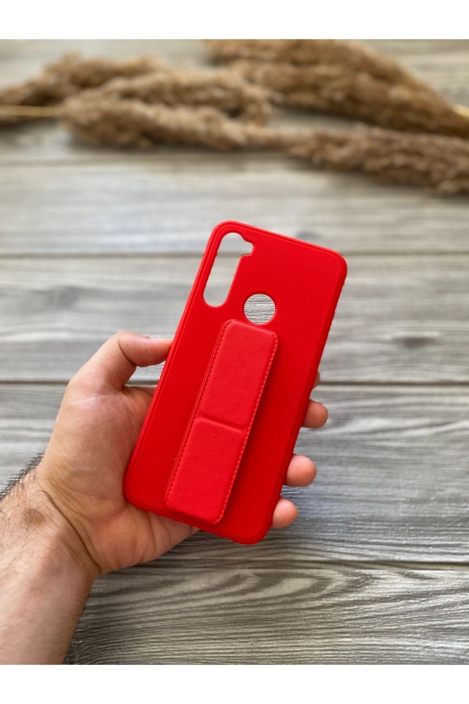 Redmi Note 8 Kırmızı Mıknatıslı Stant Kılıf