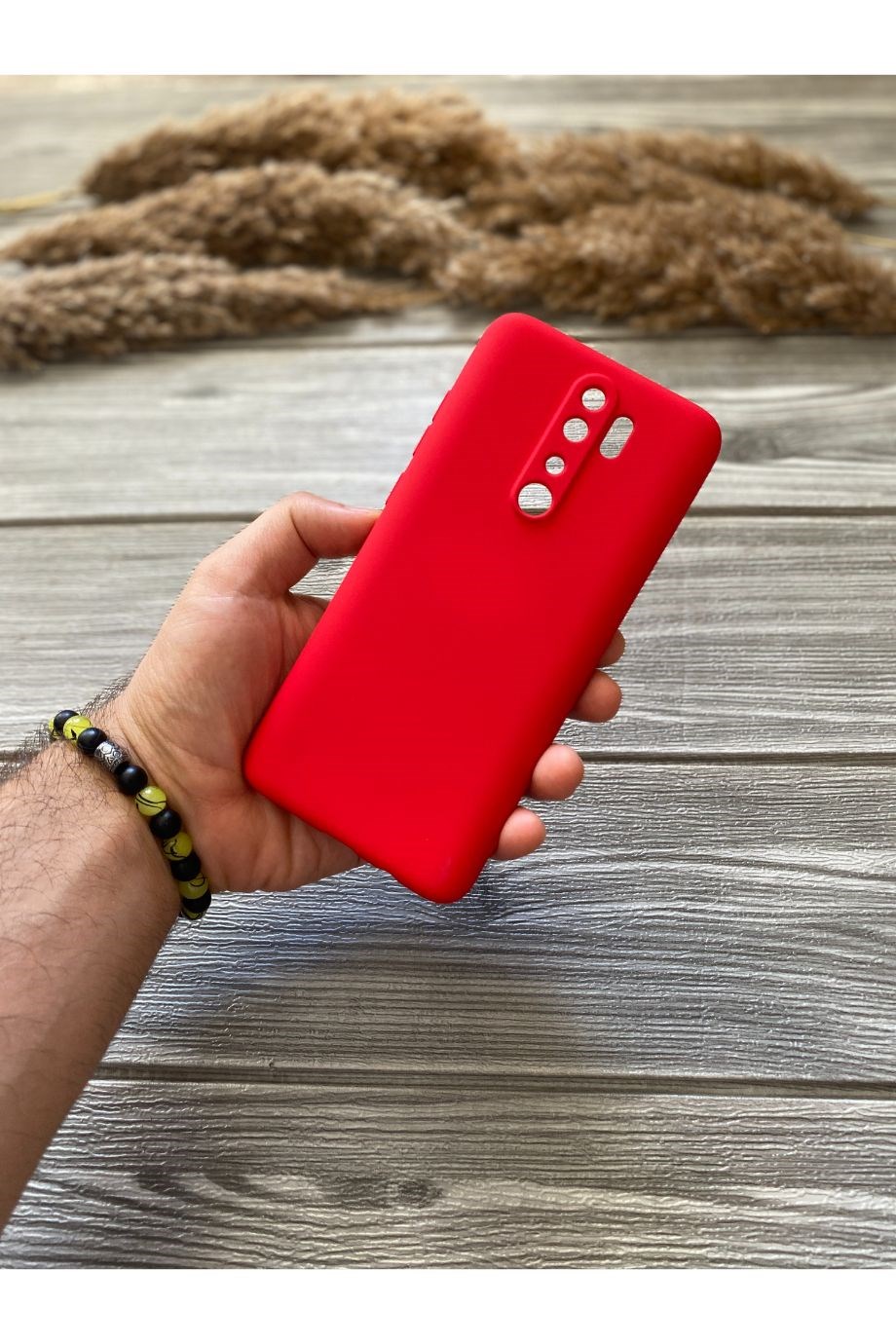 Redmi Note 8 Pro Kırmızı Kamera Korumalı Lansman Kılıf