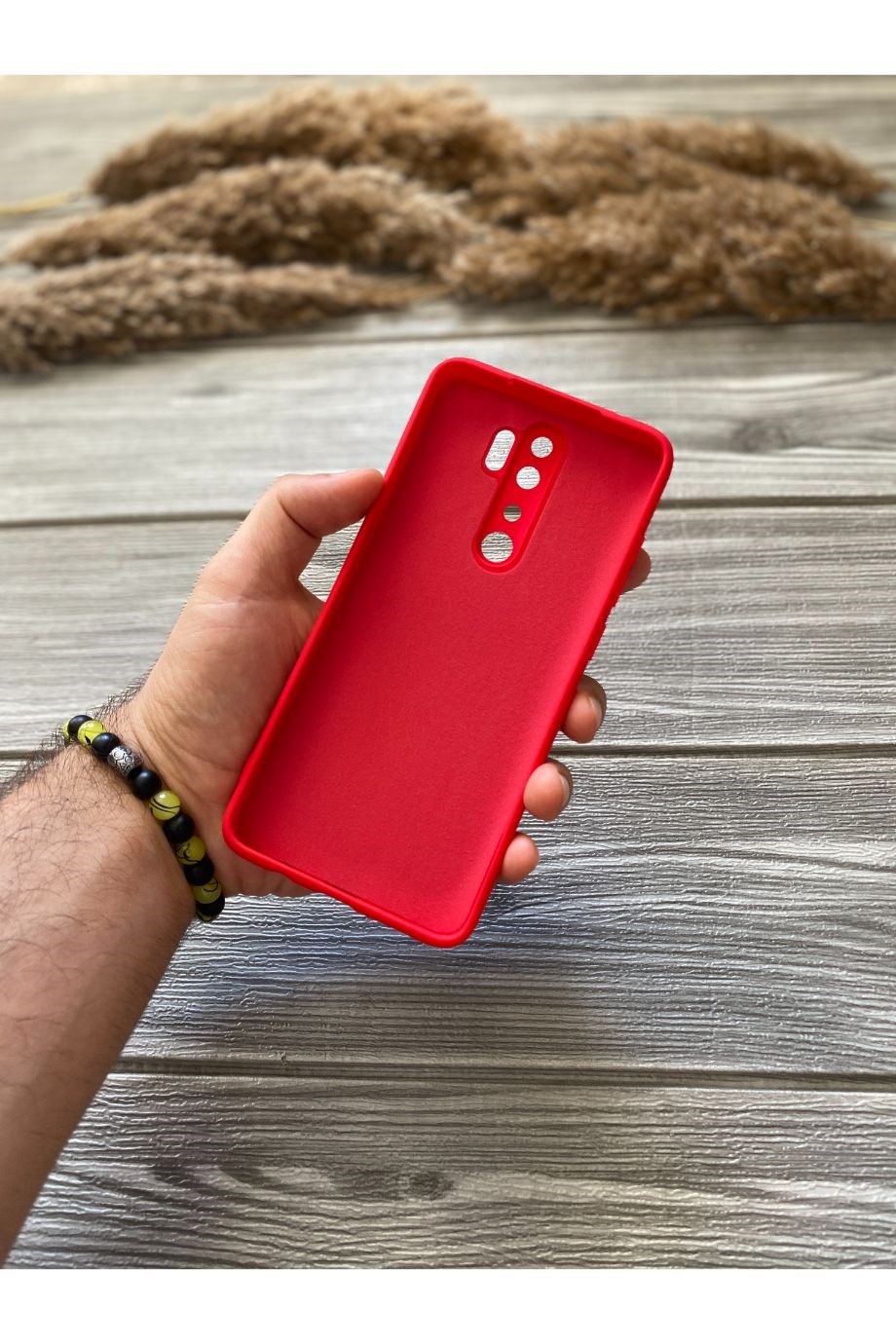 Redmi Note 8 Pro Kırmızı Kamera Korumalı Lansman Kılıf