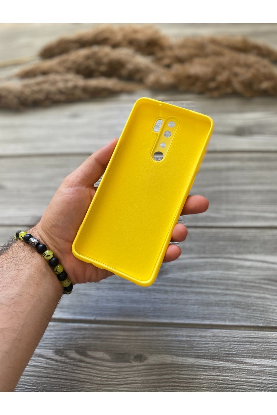 Redmi Note 8 Pro Sarı Kamera Korumalı Lansman Kılıf