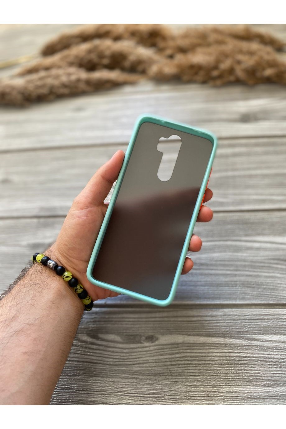 Redmi Note 8 Pro Turkuaz Buzlu Mika Kılıf