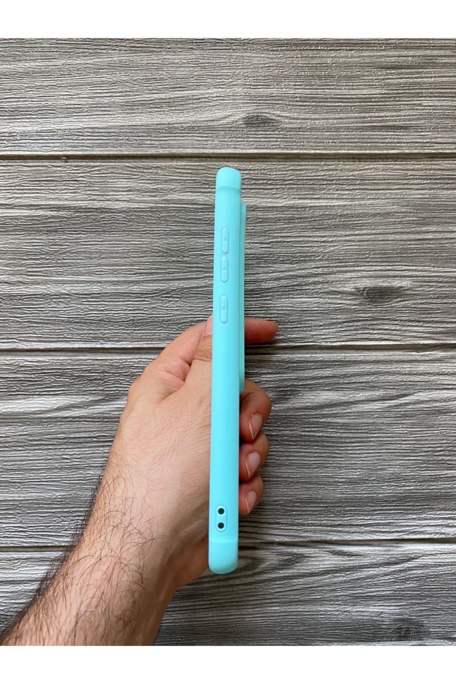 Redmi Note 8 Pro Turkuaz Kamera Sürgülü Şeffaf Kılıf